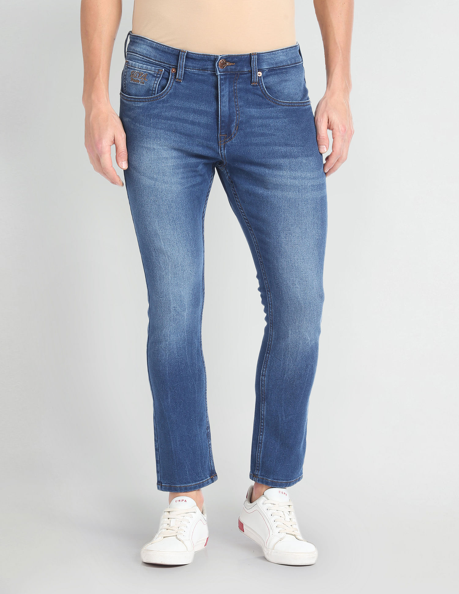 U.S. Polo Assn. Denim Co. Henry Cropped Fit Blue Jeans
