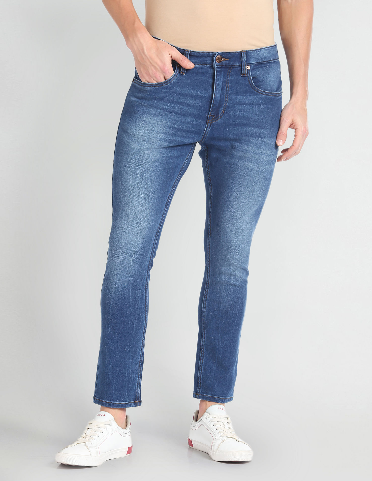 U.S. Polo Assn. Denim Co. Henry Cropped Fit Blue Jeans