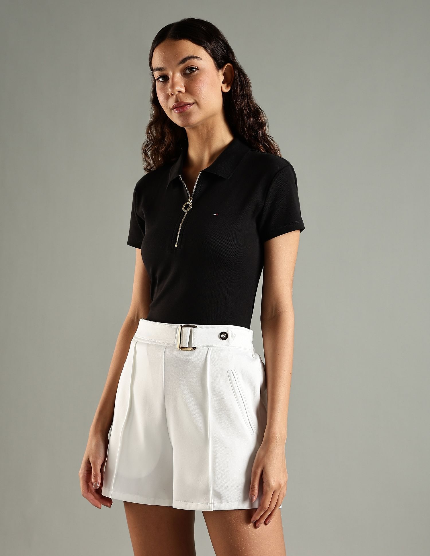 Tommy Hilfiger Solid Regular Fit Cotton Polo T-Shirt
