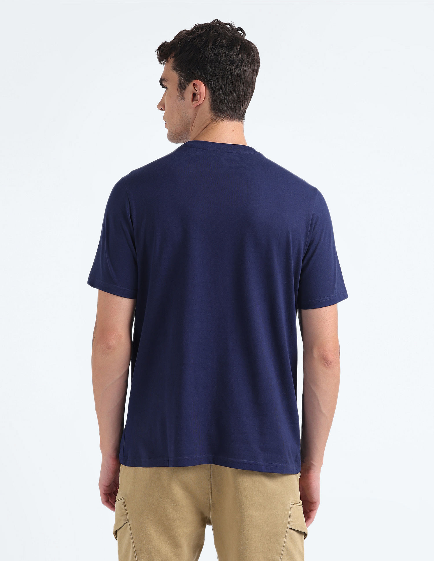 Flying Machine Dragon Logo Cotton T-Shirt