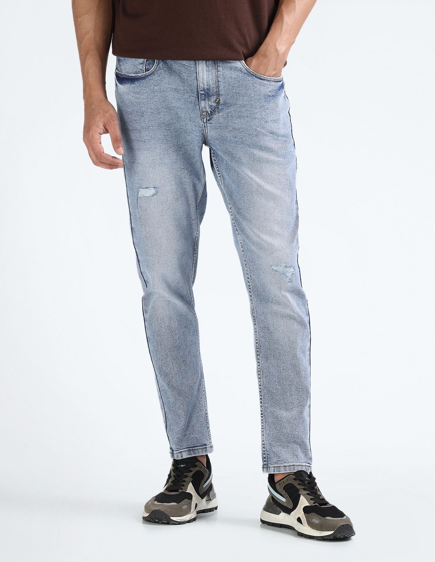 Flying Machine Mankle Tapered Fit Mid Rise Jeans