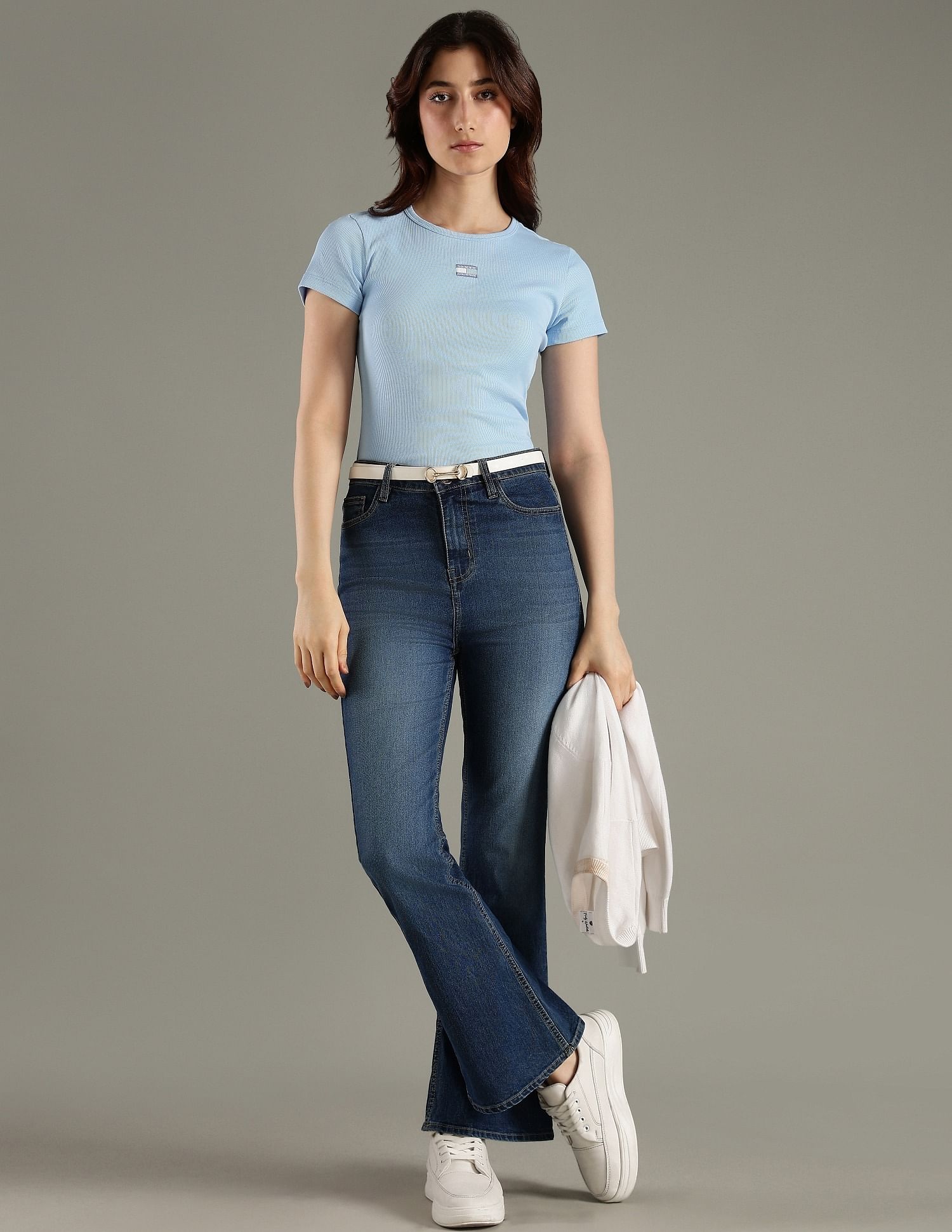 Tommy Hilfiger Solid Slim Fit Cotton T-Shirt