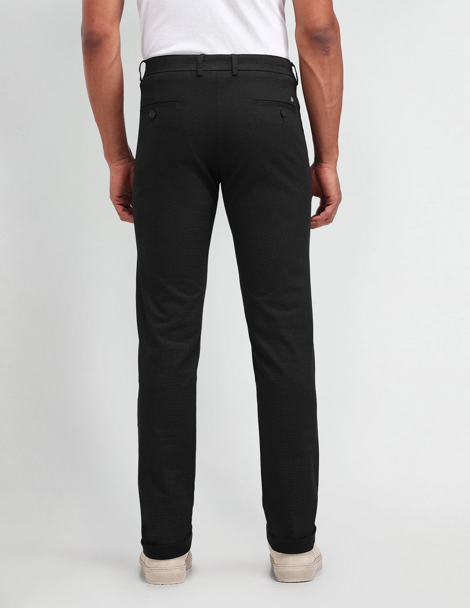 Arrow Sport Denver Slim Fit Solid Trousers