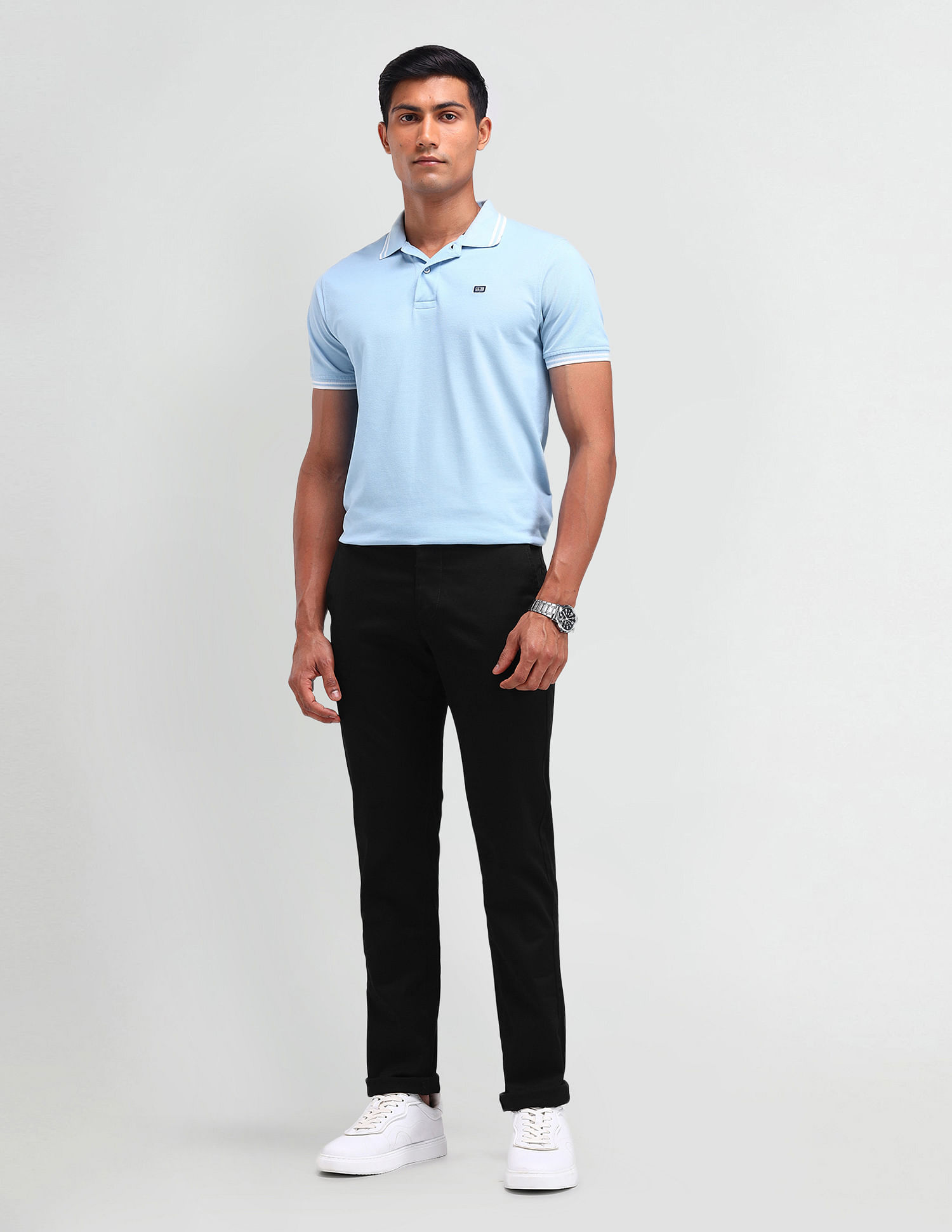 Arrow Sport Slim Fit Satin Weave Trousers