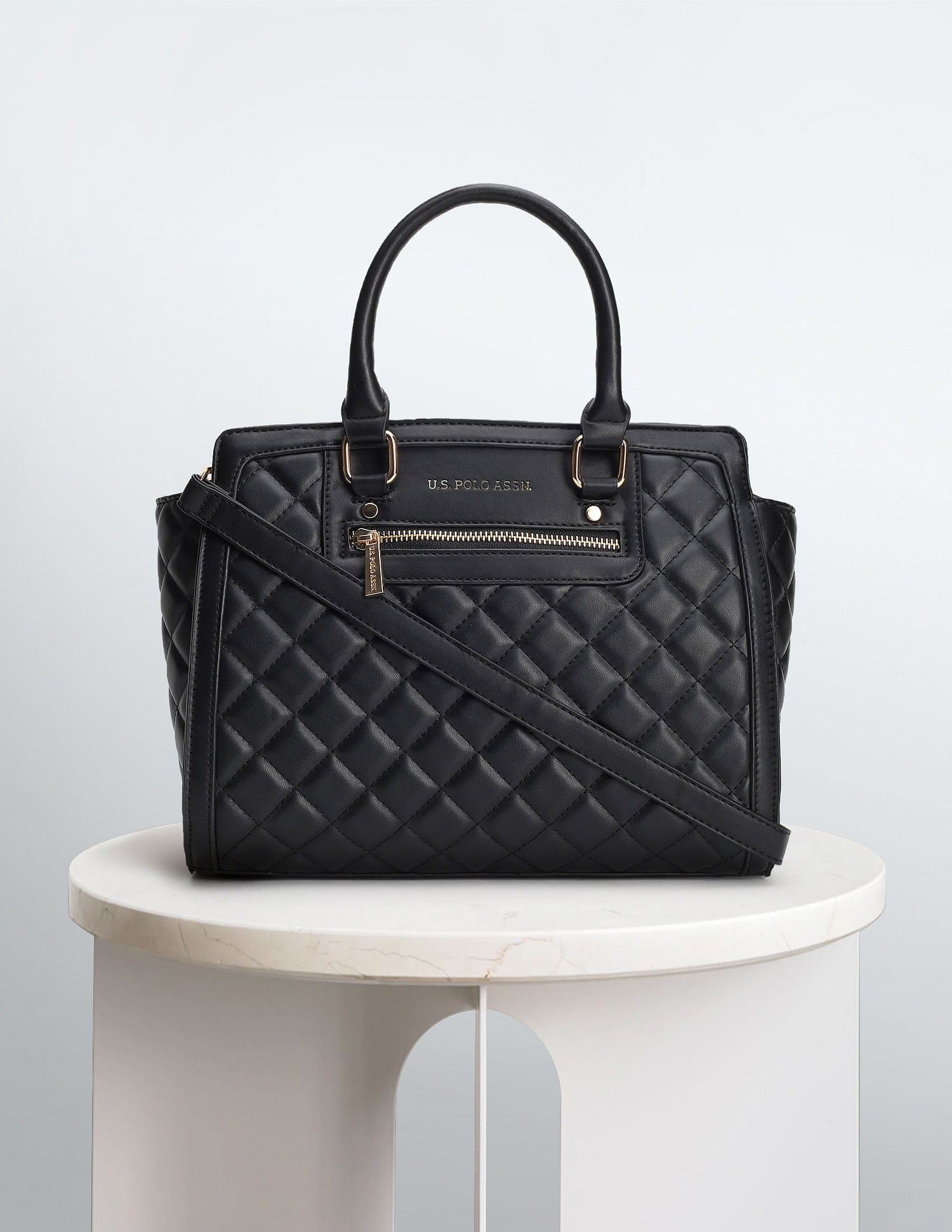 U.S. Polo Assn. Women Solid Quilted Handbag