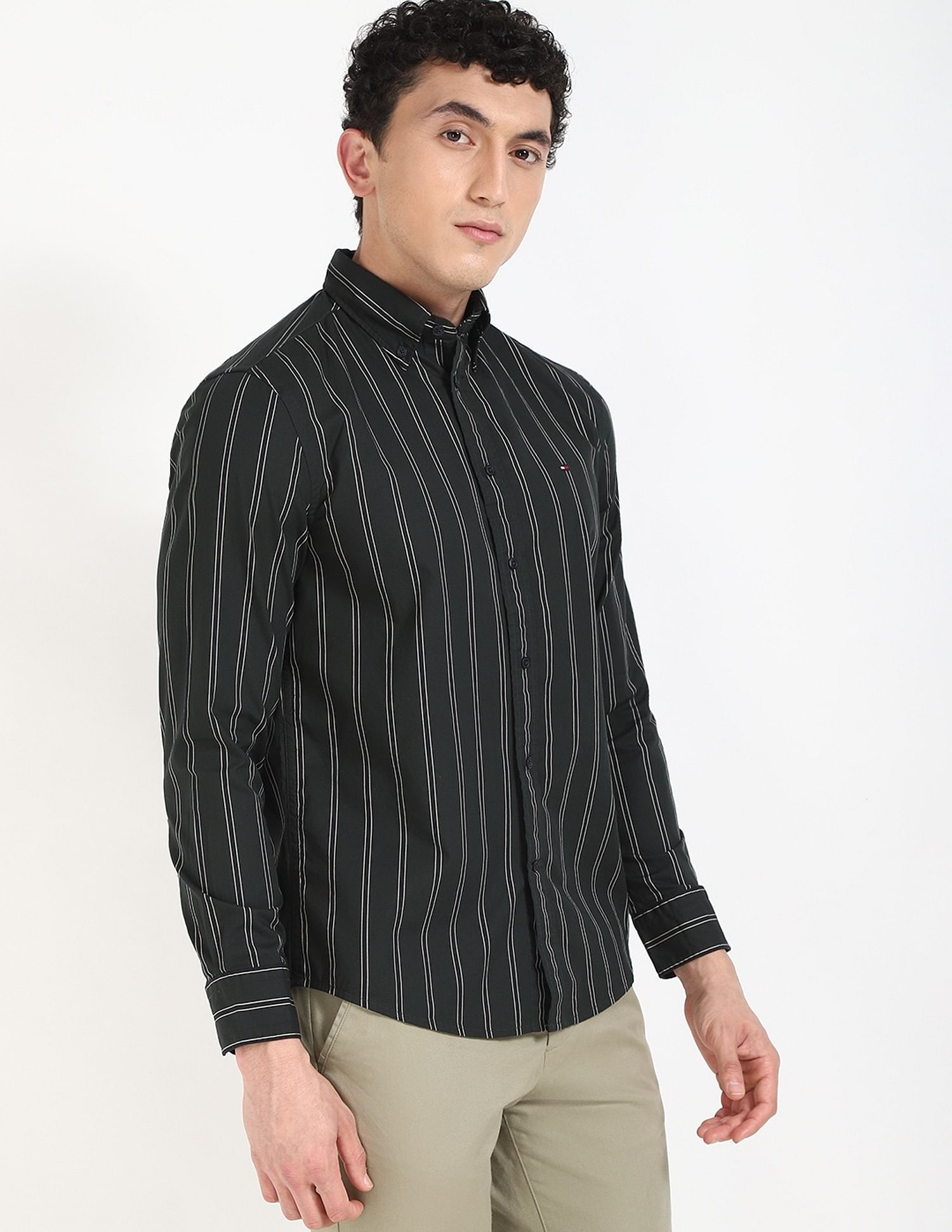 Tommy Hilfiger Striped Regular-Fit Dobby Shirt