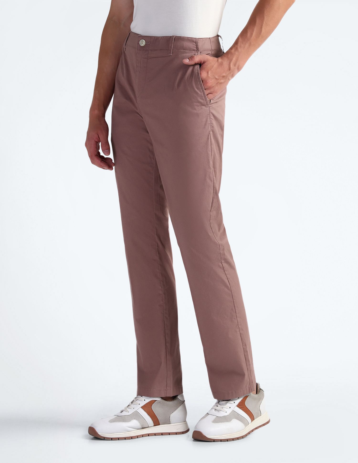 Flying Machine Relaxed Straight Solid Trousers