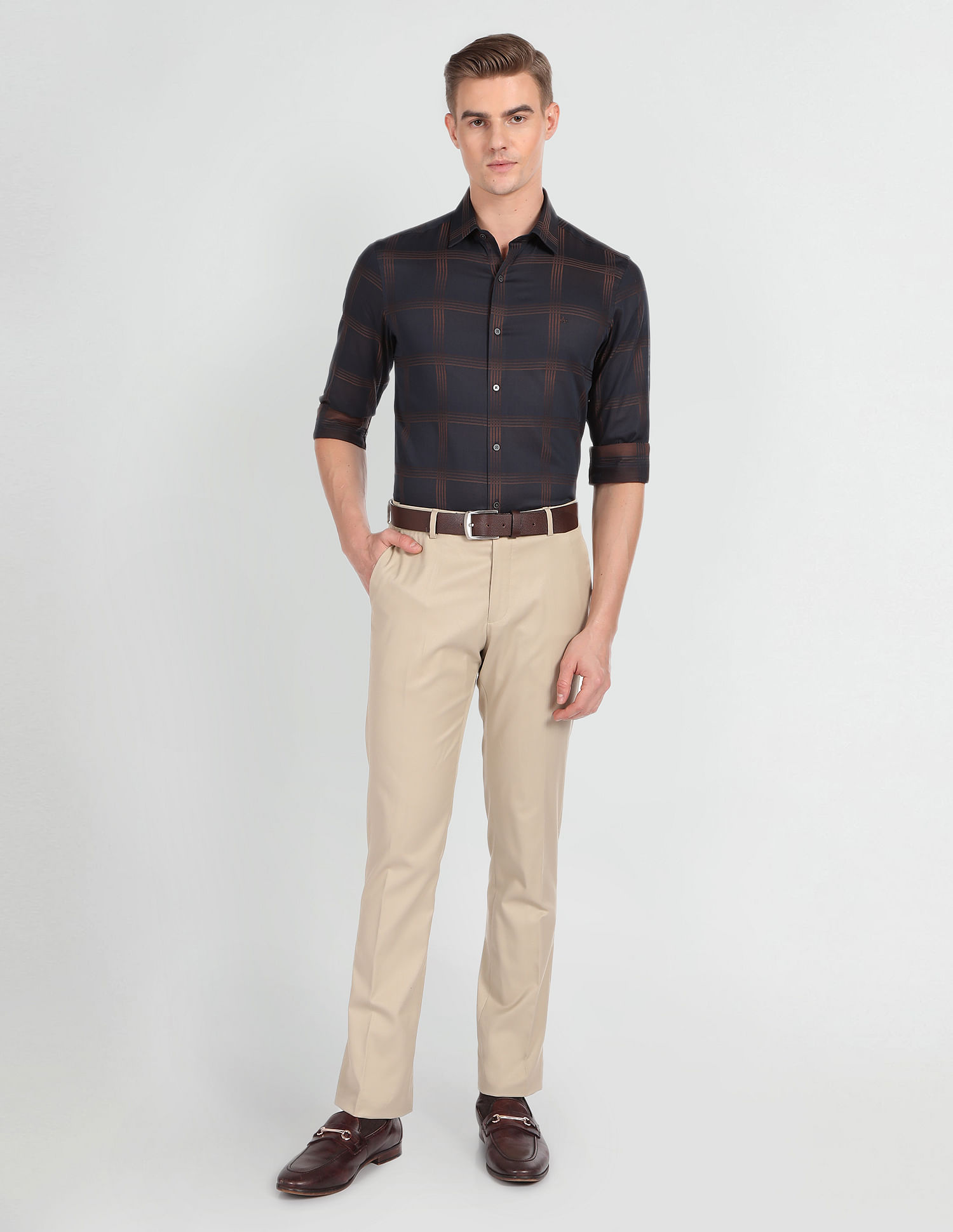 Arrow Newyork Manhattan Slim Fit Tartan Check Shirt