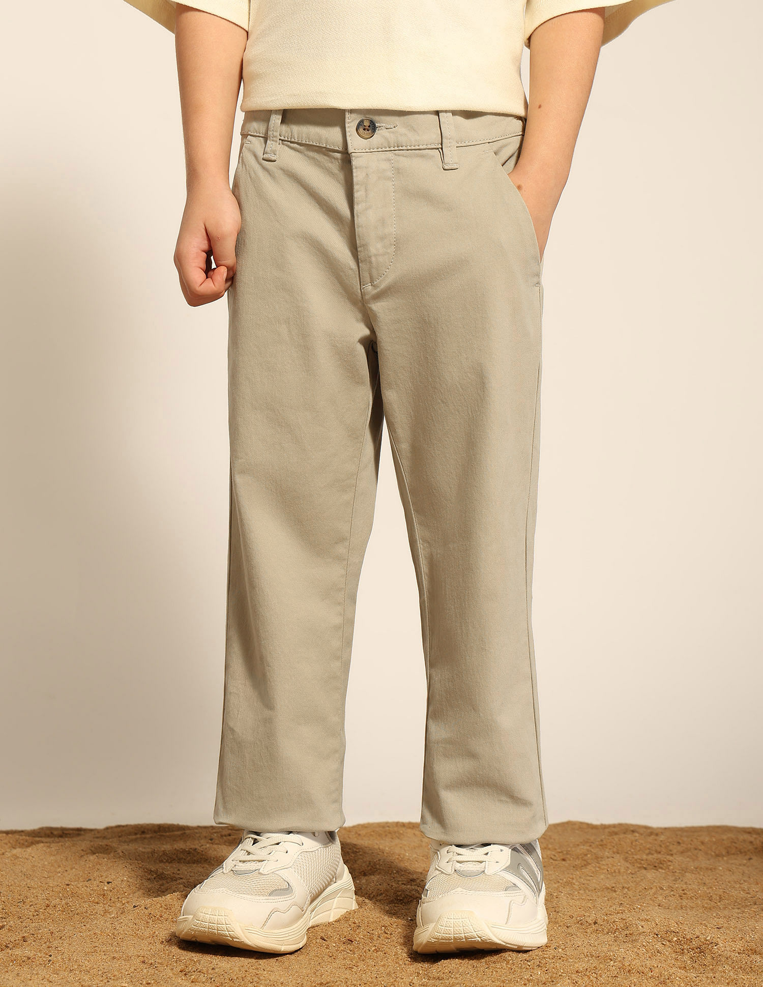 U.S. Polo Assn. Kids Boys Pure Cotton Twill Trousers