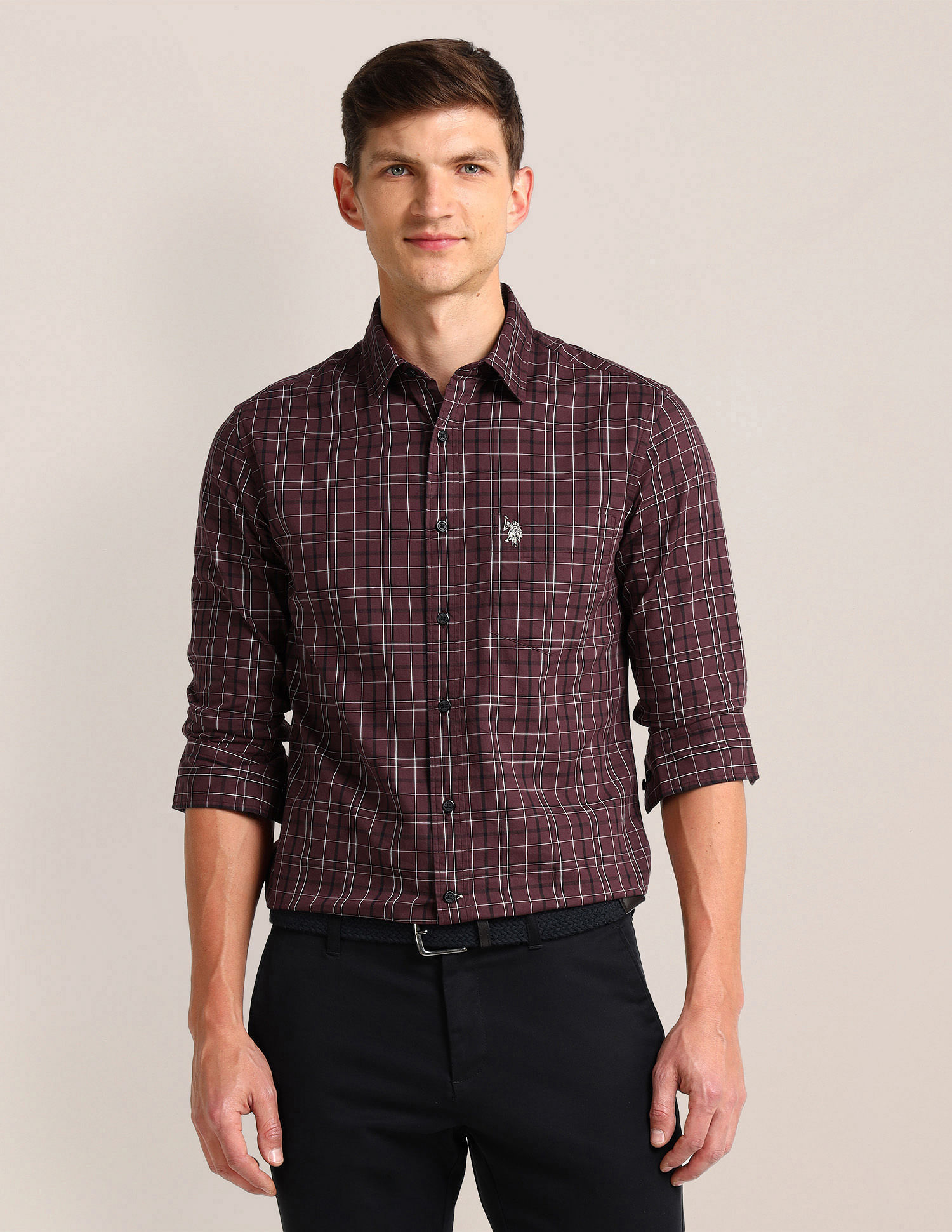 U.S. Polo Assn. Denim Co. Regular Fit Tartan Checked Shirt