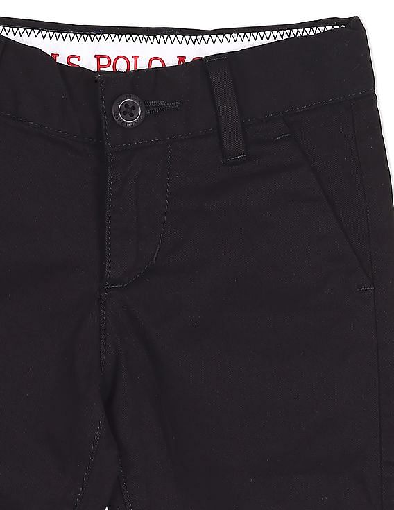 U.S. Polo Assn. Kids Mid Rise Flat Front Trousers