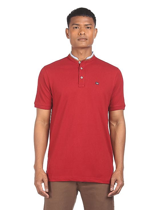 Buy Arrow Sports Cotton Solid Henley T-Shirt - NNNOW.com