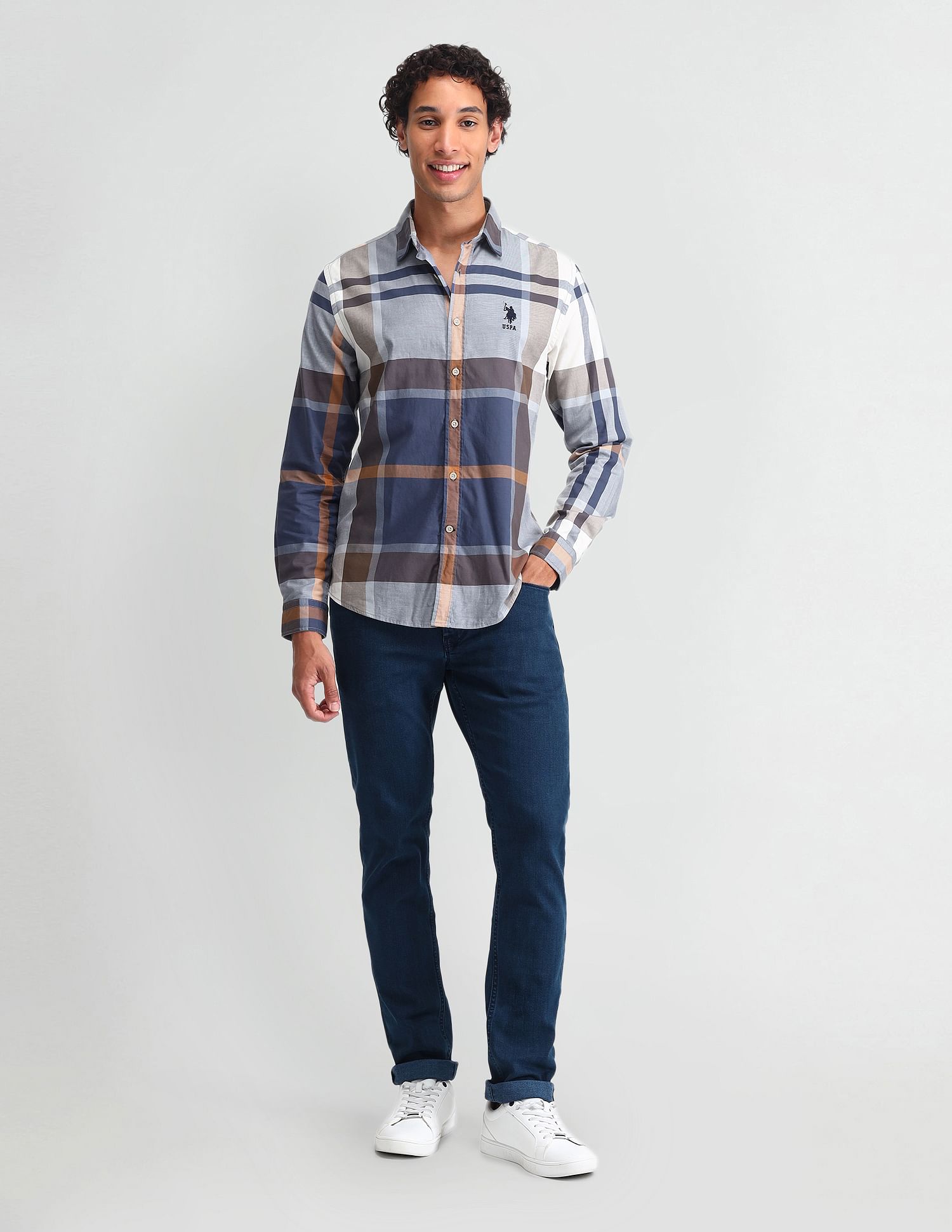 U.S. Polo Assn. Denim Co. Graph Checked Slim Fit Shirt