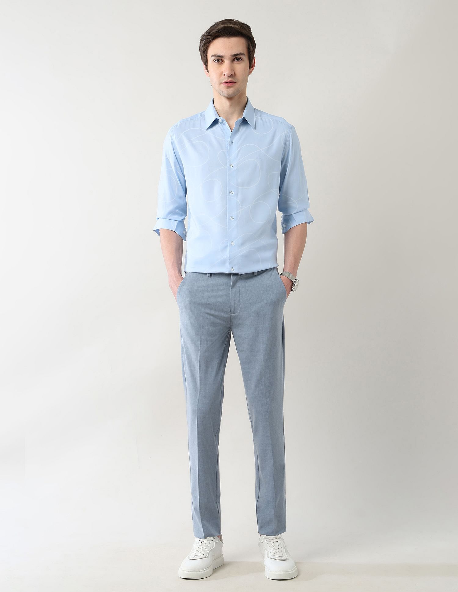 Arrow Newyork Abstract Manhattan Slim Fit Shirt