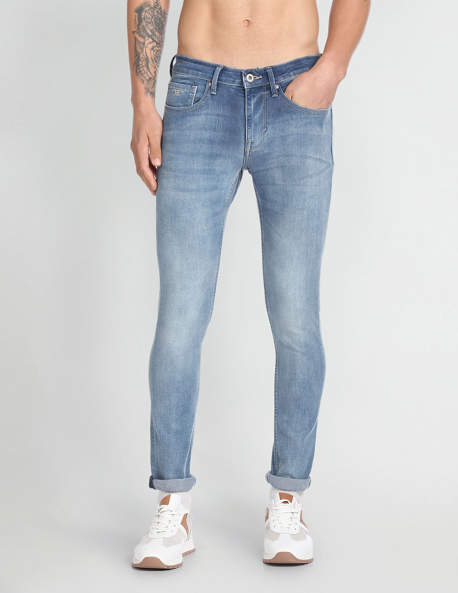 Flying Machine Super Skinny Fit Low Rise Jeans