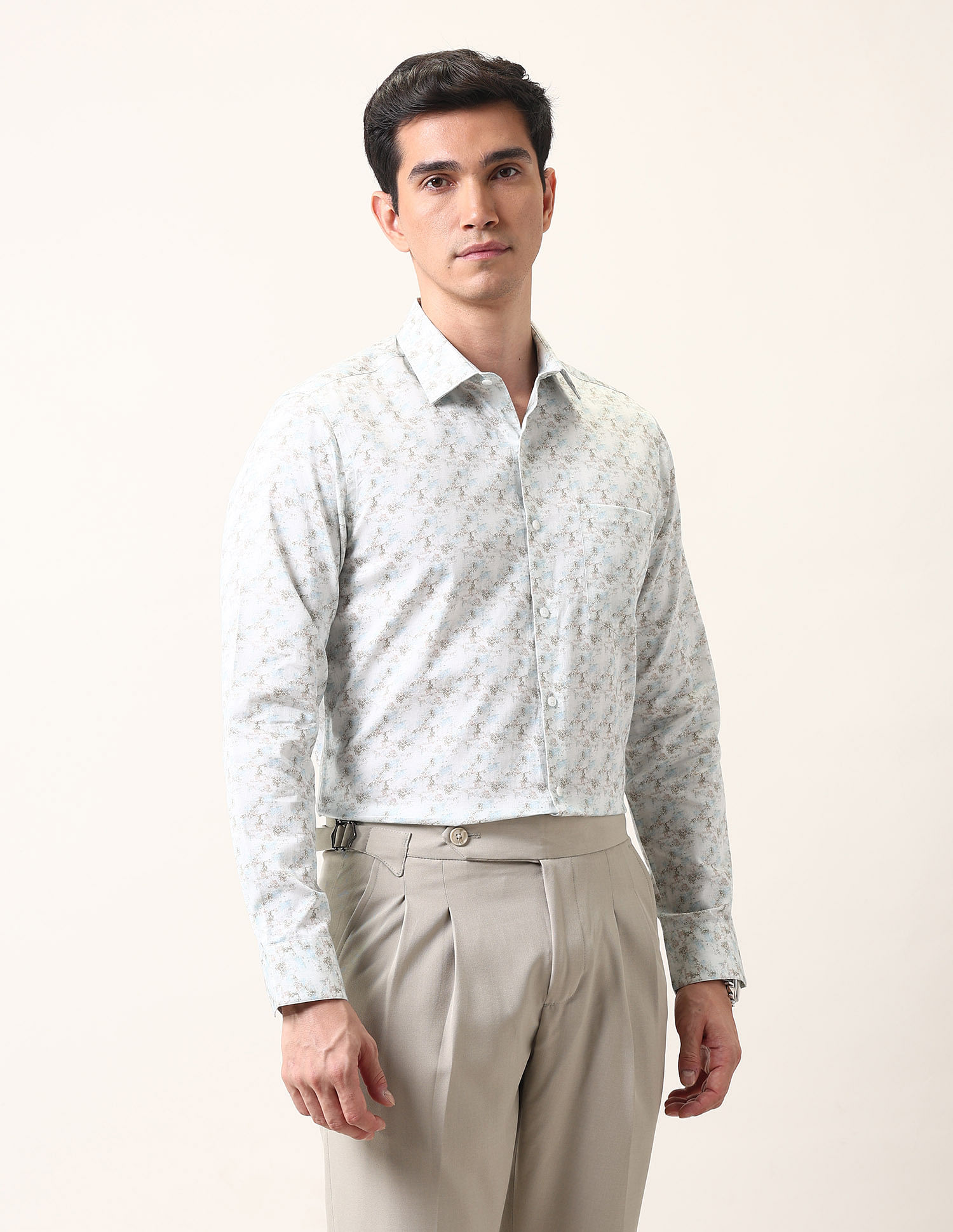 Arrow Liberty Classic Fit All Over Printed Ceremonial Shirt