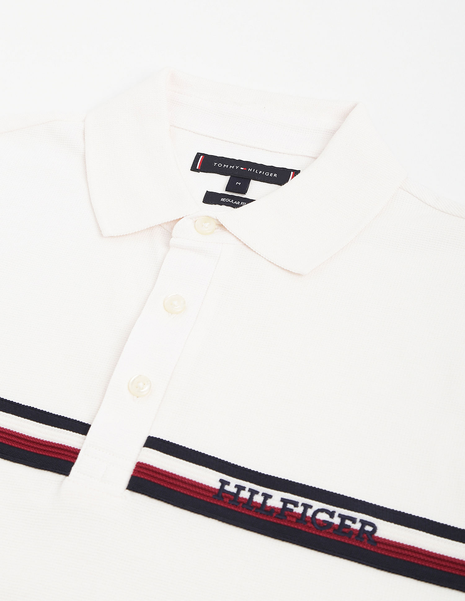Tommy Hilfiger Transitional Cotton Brand Stripe Polo Shirt
