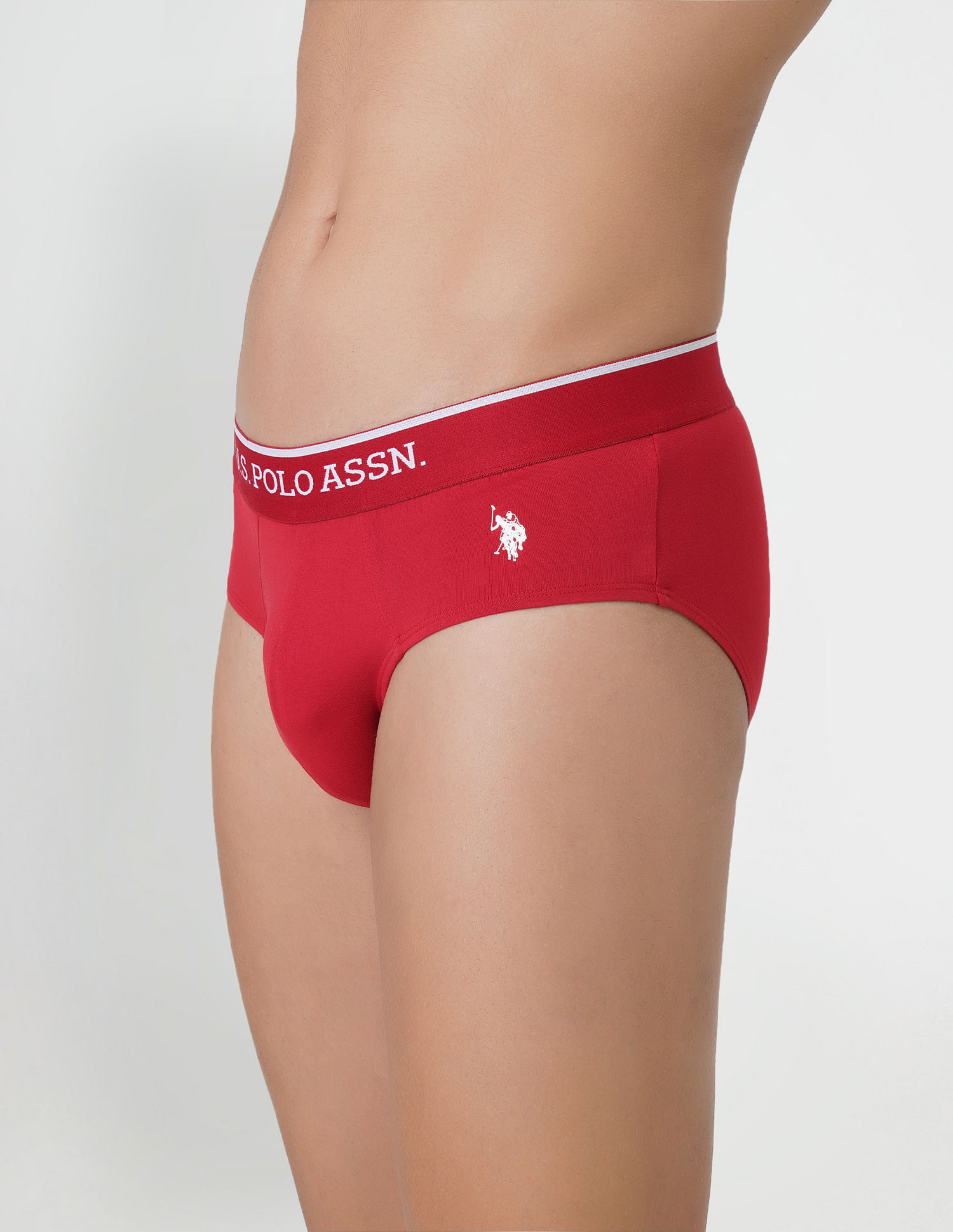 Two-way stretch jersey Brando briefs in Red for