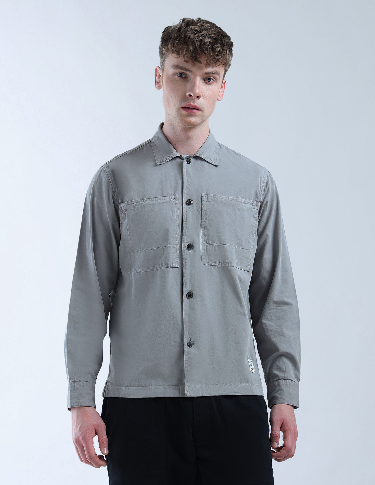 Flying Machine Pure Cotton Solid Shacket