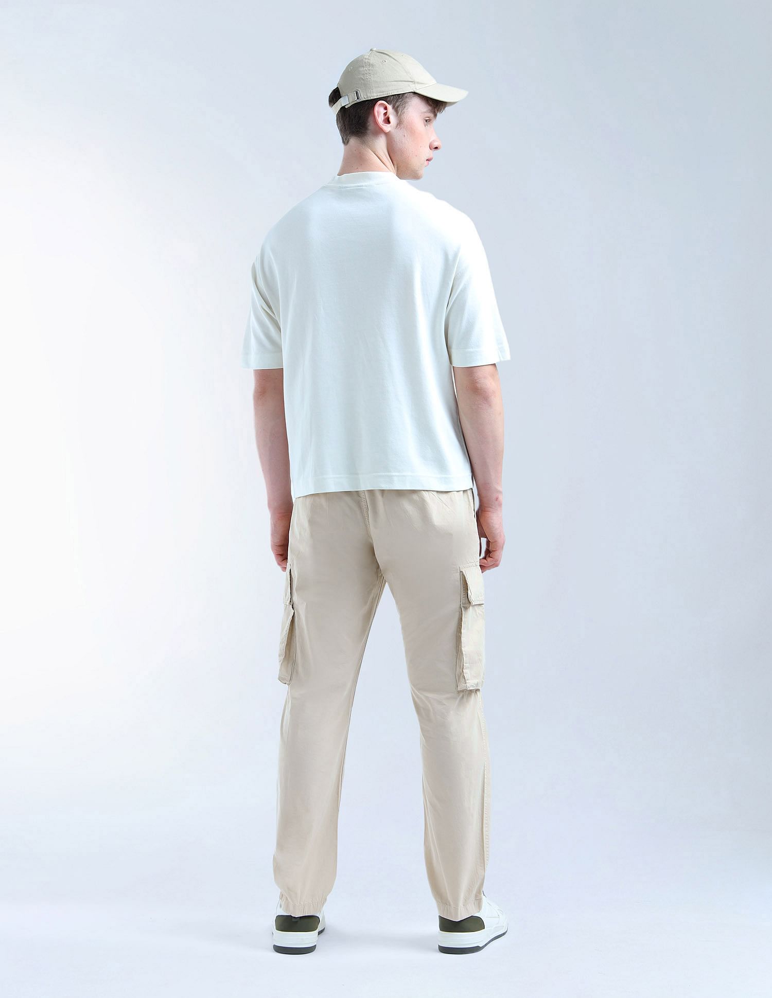 Flying Machine Relaxed Tapered Fit Pure Cotton Cargo