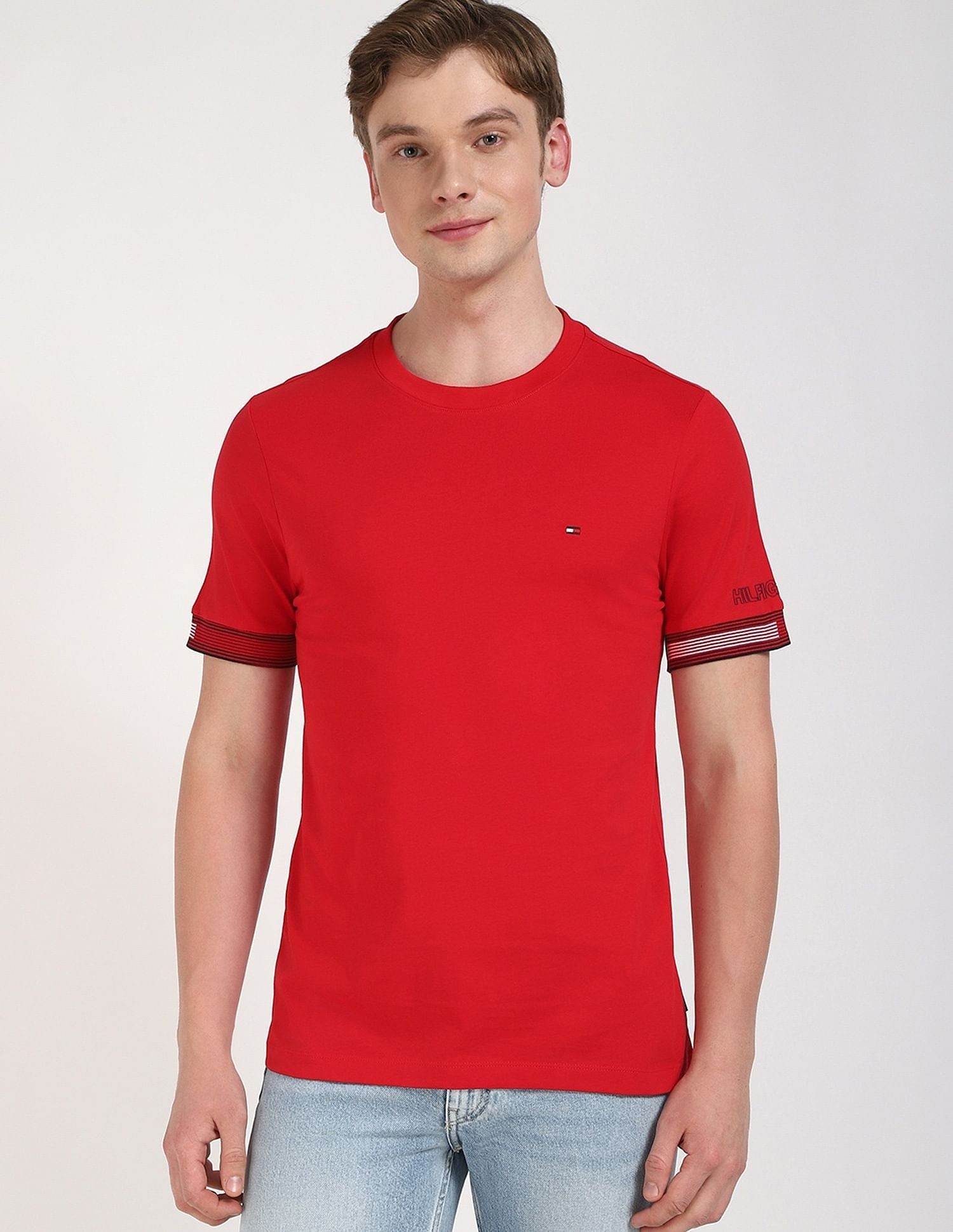 Tommy Hilfiger Solid Regular-Fit Cotton T-Shirt