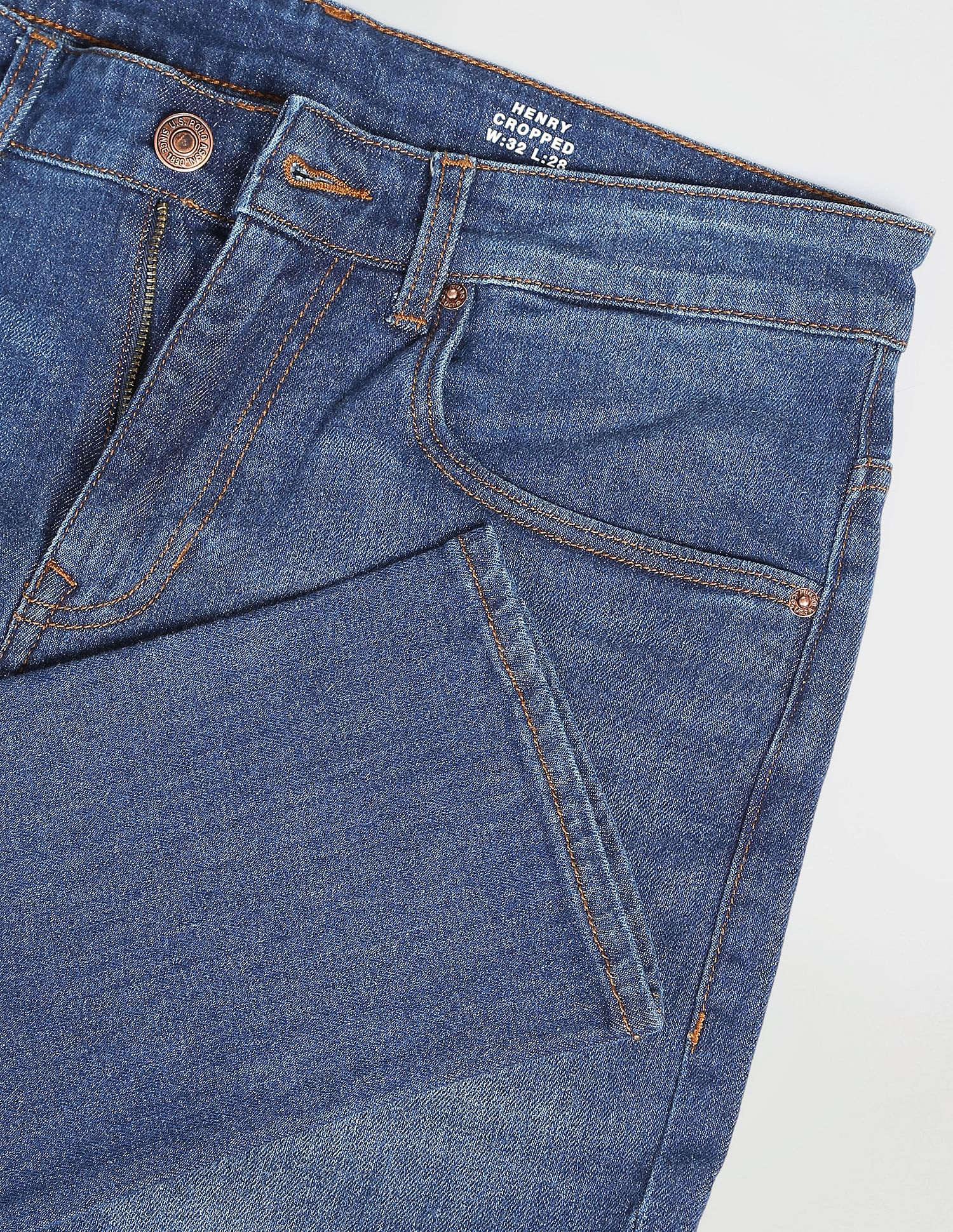 U.S. Polo Assn. Denim Co. Henry Cropped Fit Blue Jeans