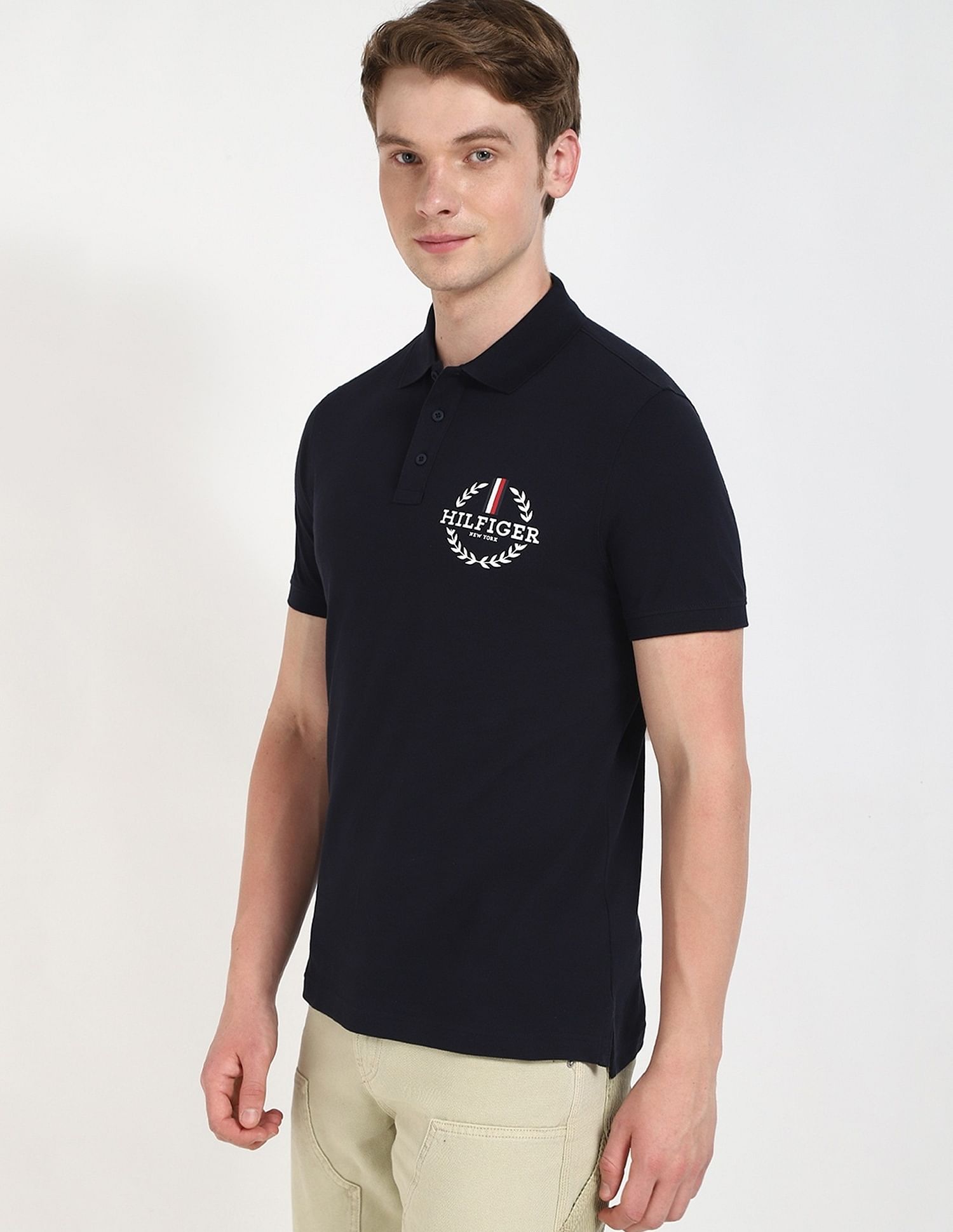 Tommy Hilfiger Logo Regular-Fit Cotton Polo Shirt
