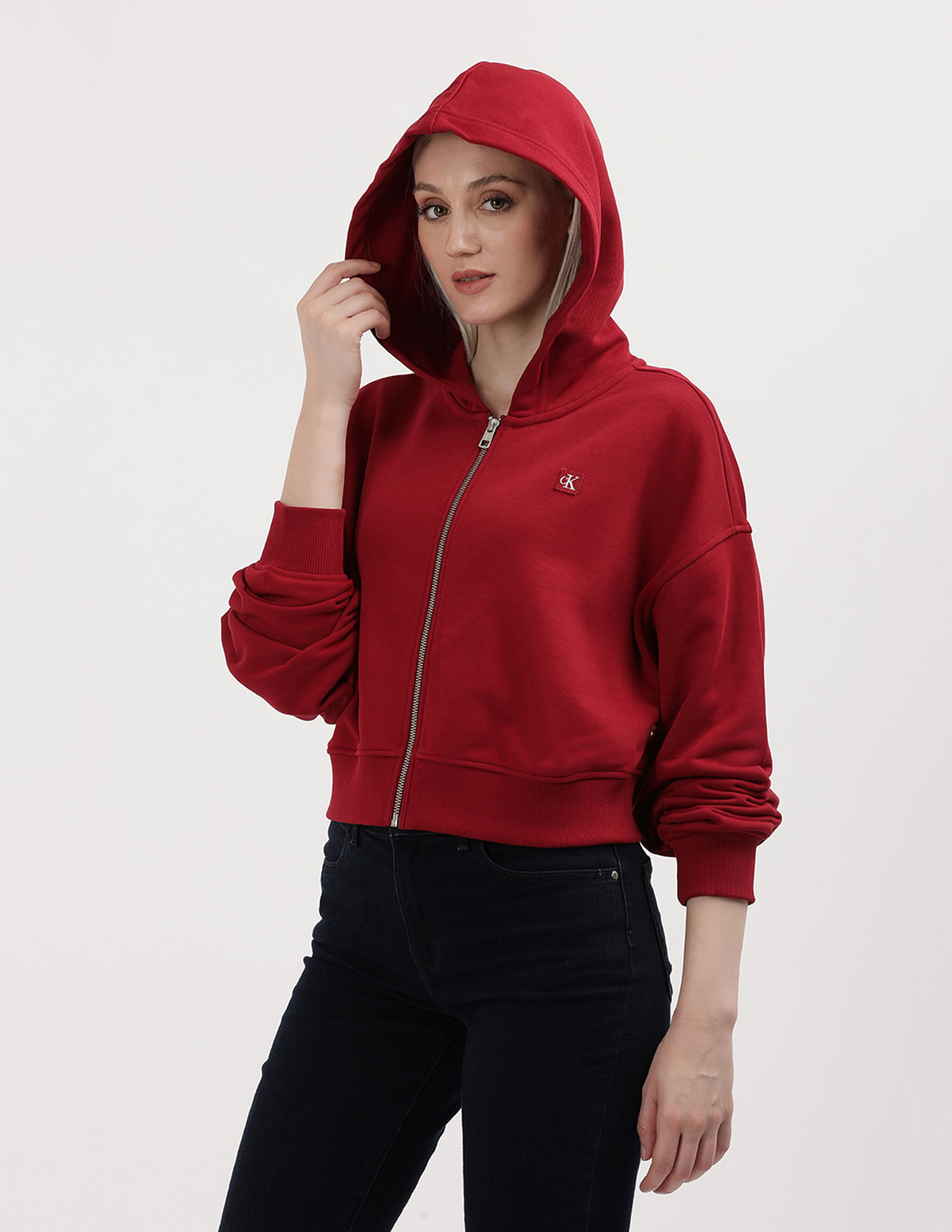 Calvin Klein Brand Badge Hood Sweatshirt