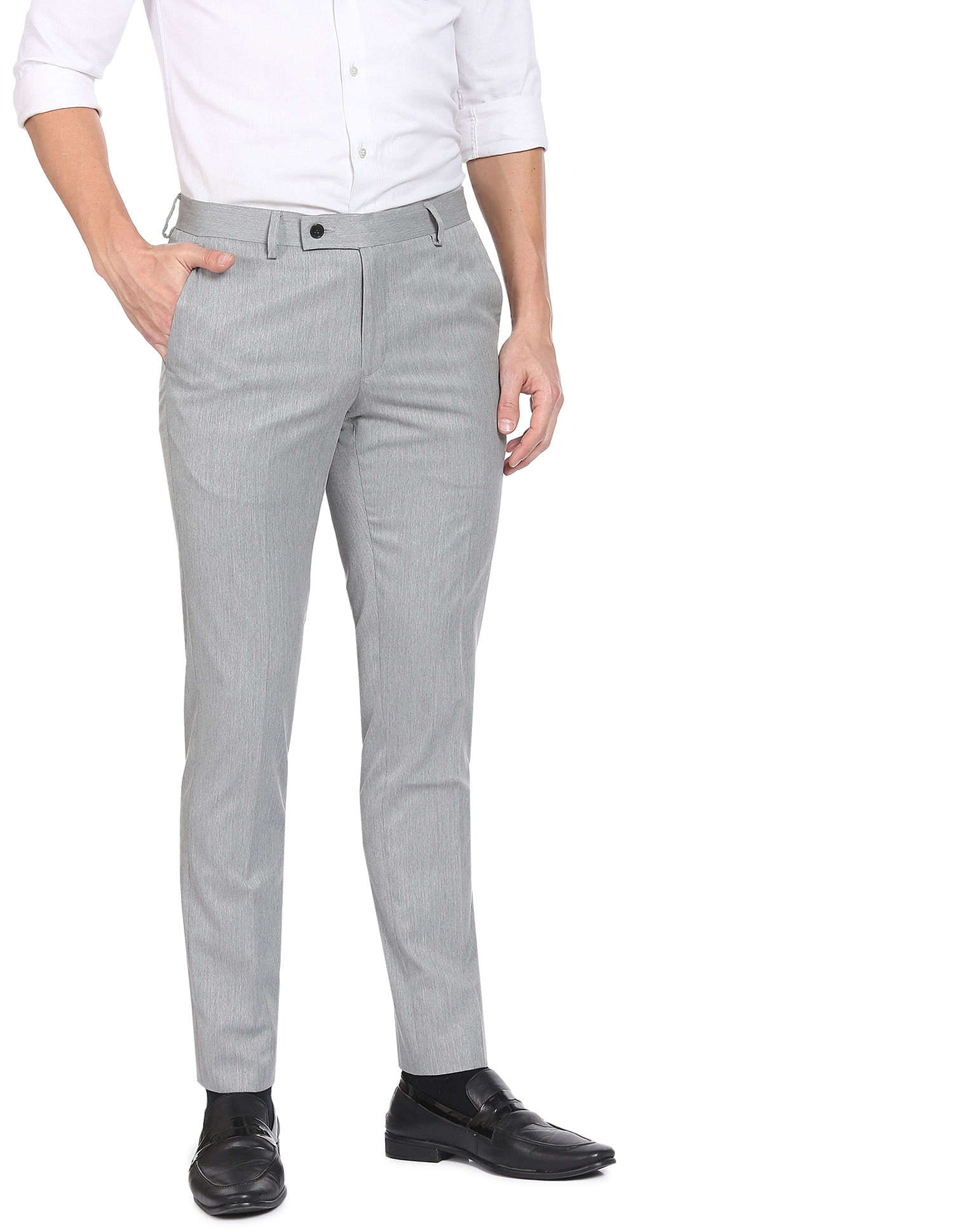 MEN, Bottom Wear, Formal Trousers | XXllent Light Grey Trousers