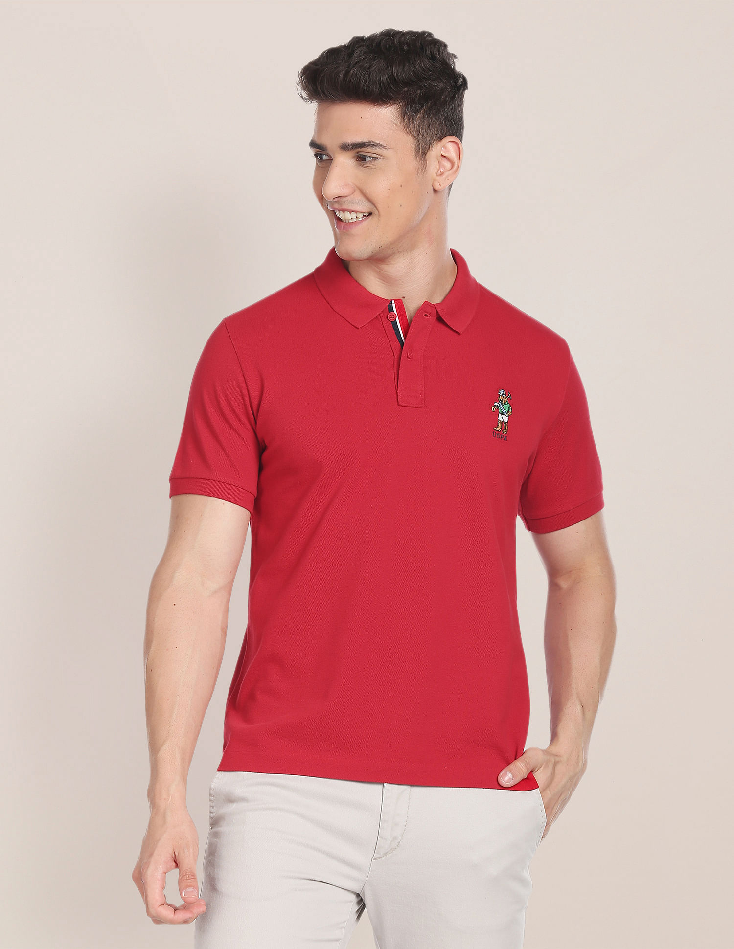 U.S. Polo Assn. Solid Mascot Polo Shirt