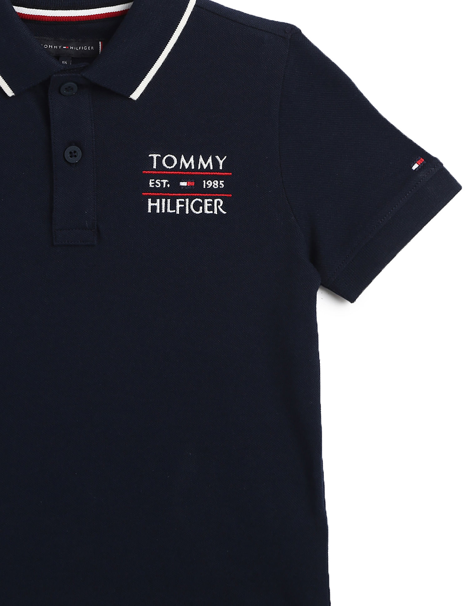 Tommy Hilfiger Kids Printed Regular Fit Polo T-Shirt