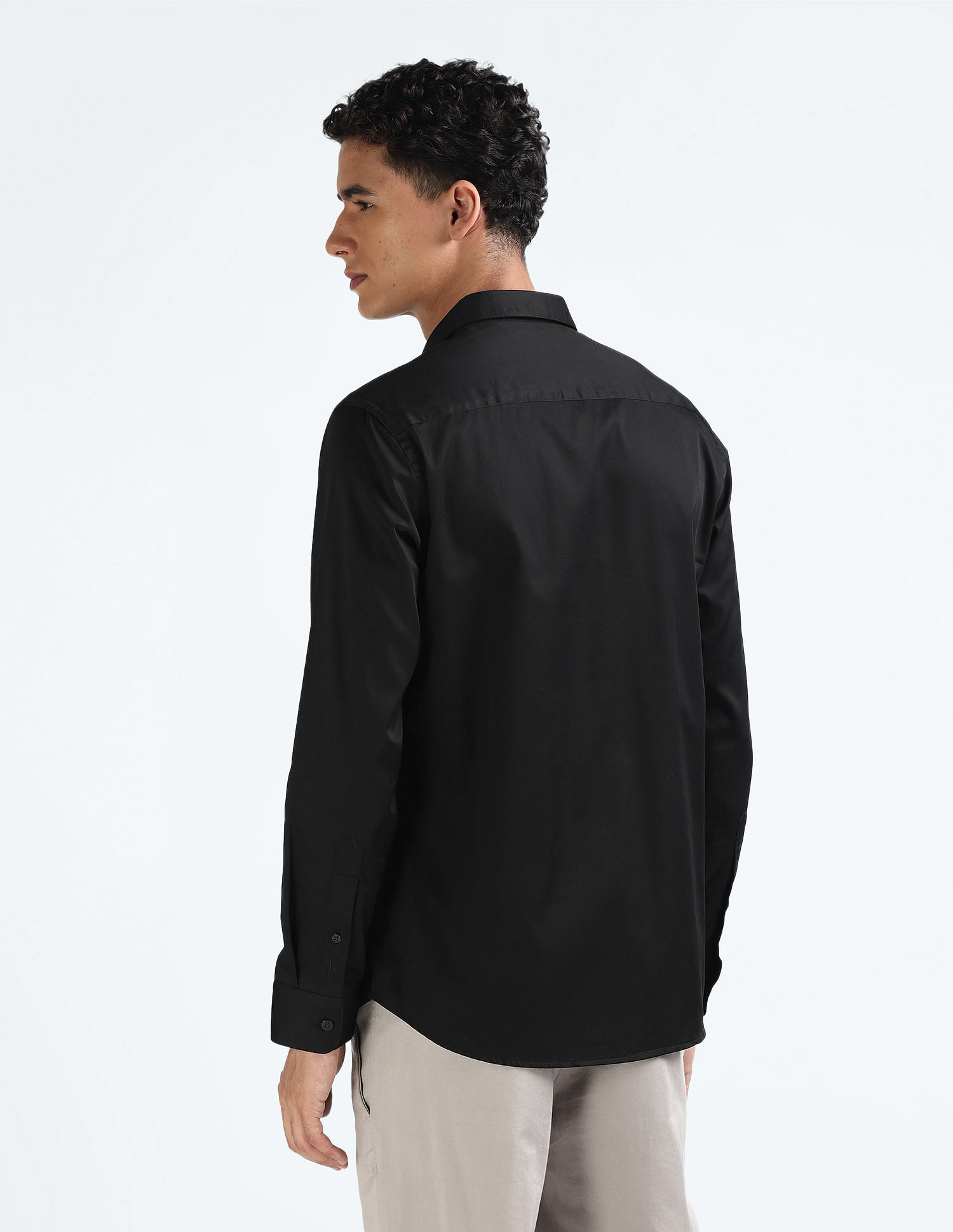Flying Machine Sateen Cotton Slim Fit Shirt