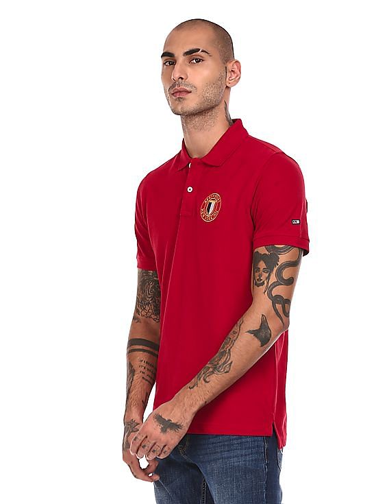 Arrow Sports Solid Cotton Pique Polo Shirt