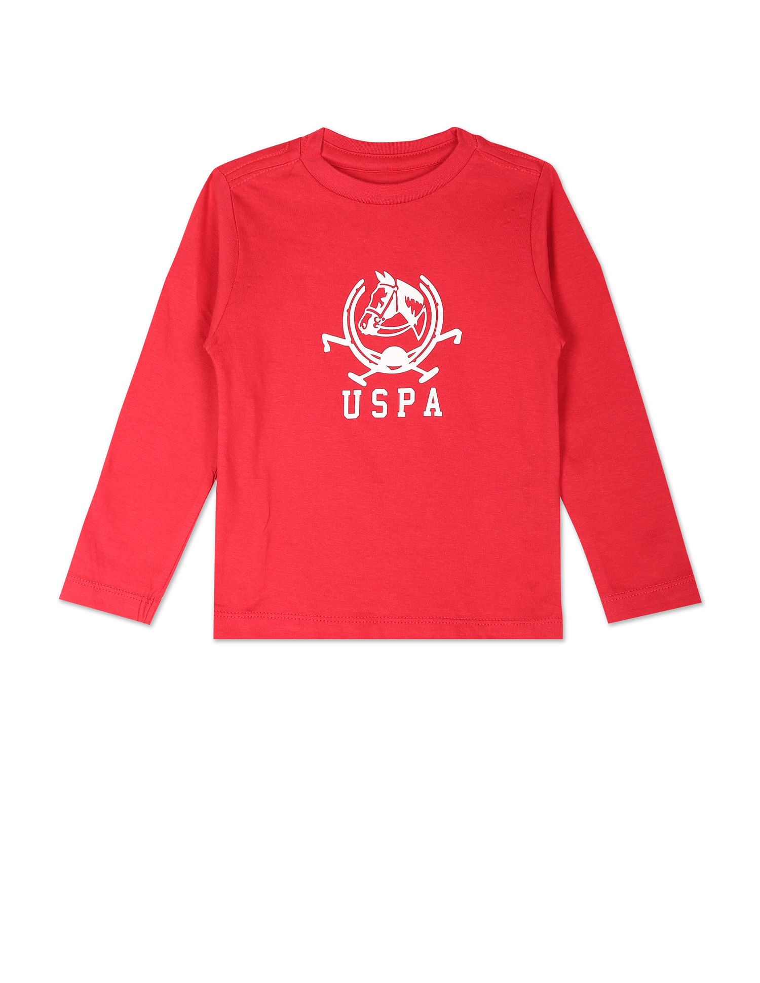 U.S. Polo Assn. Kids Crew Neck Brand Print T-Shirt - Pack Of 2