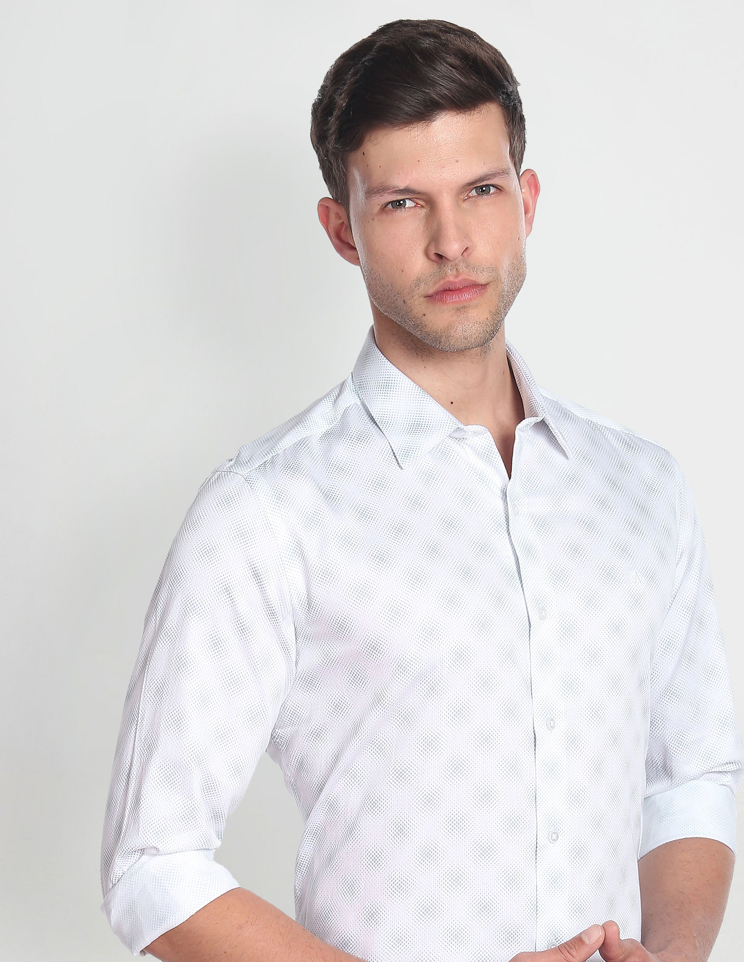 Arrow Newyork Graphic Print Cotton Formal Shirt