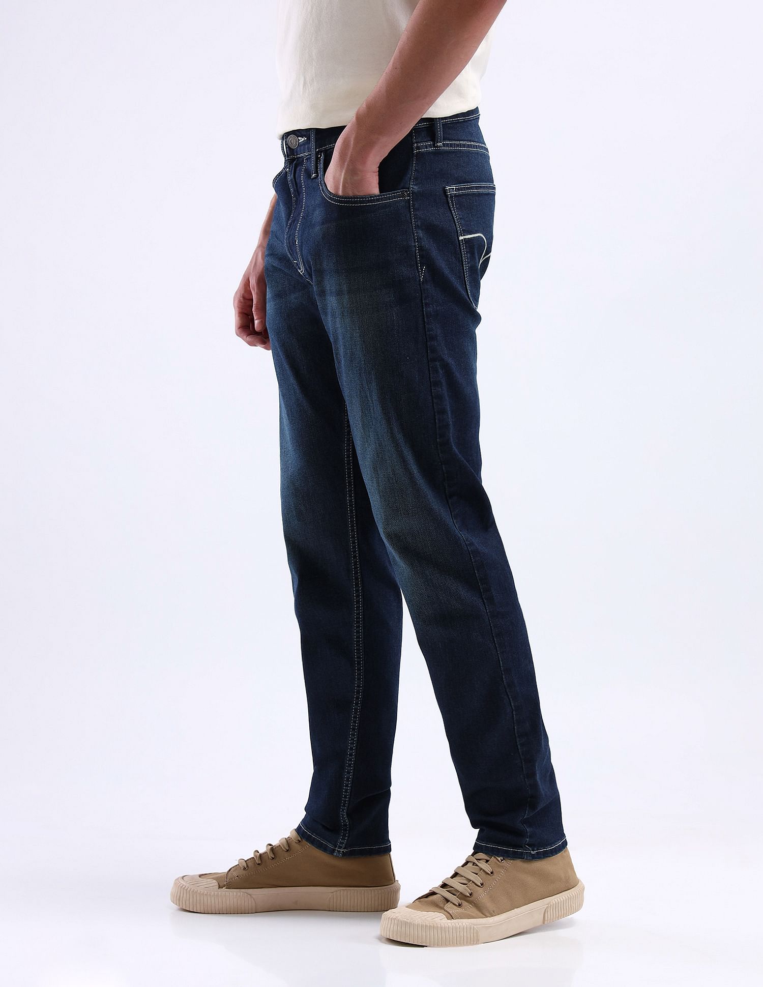 Flying Machine Mid Rise Slim Tapered Fit Jeans