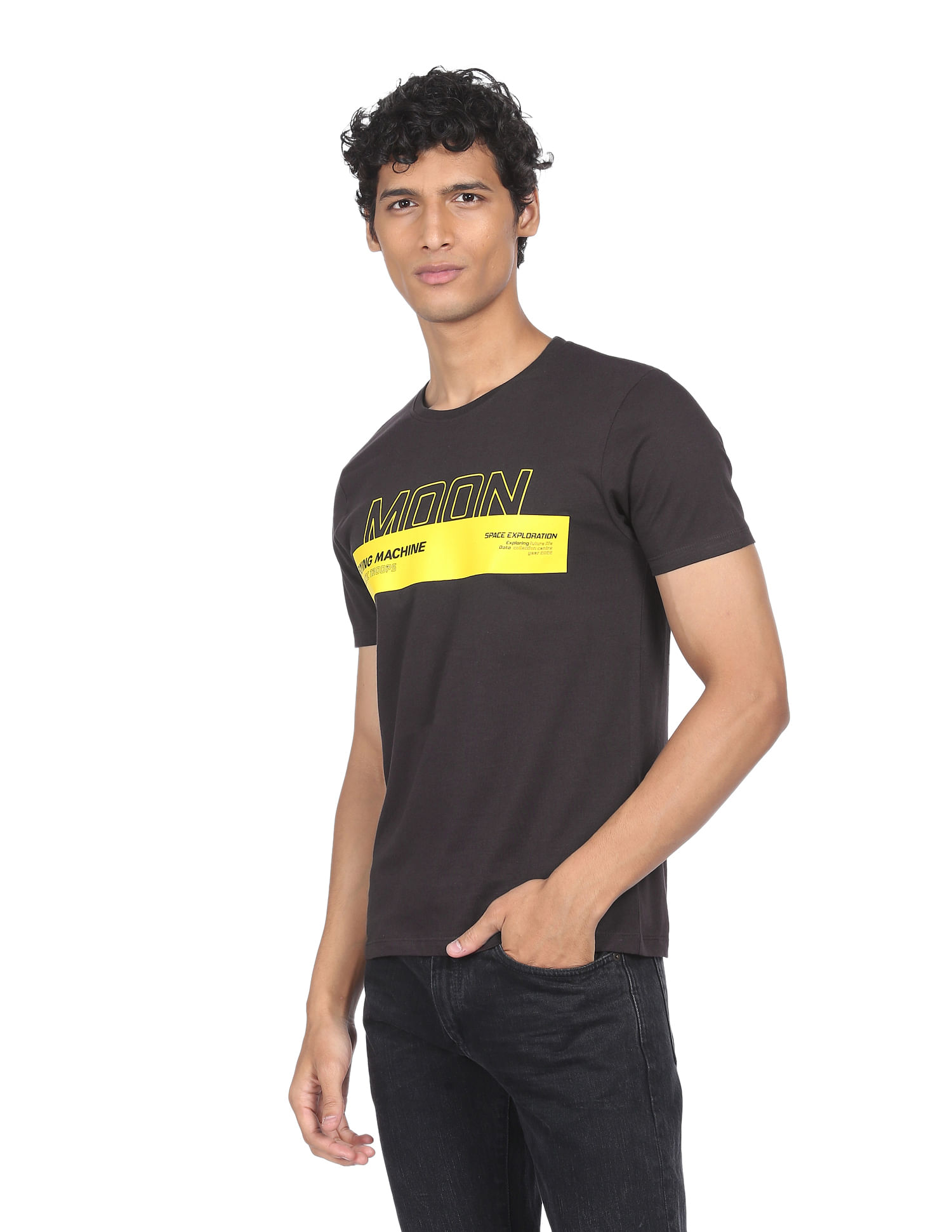 Flying Machine Crew Neck Logo T-Shirt