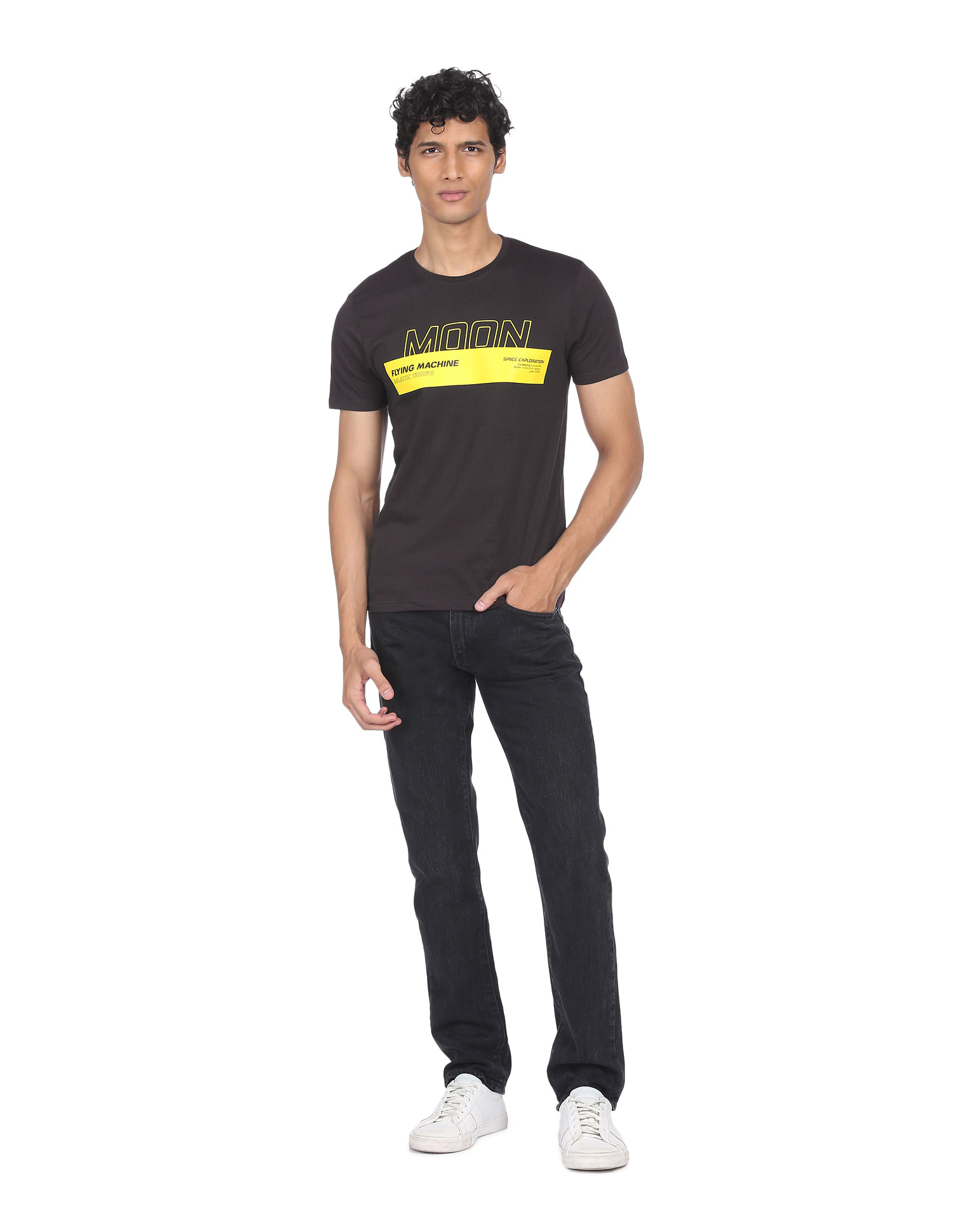 Flying Machine Crew Neck Logo T-Shirt
