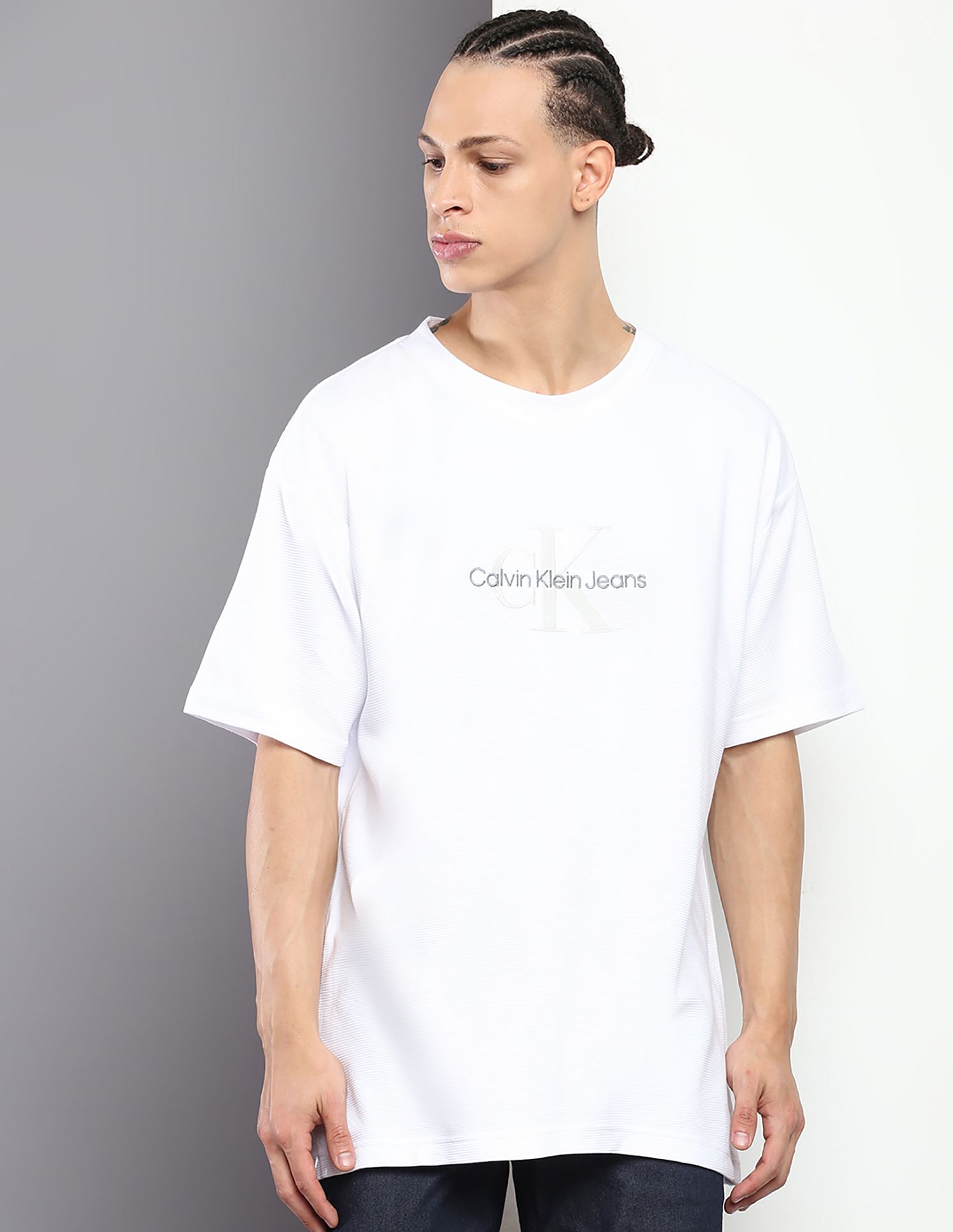 Calvin Klein Monologo Ottoman Rib T-Shirt