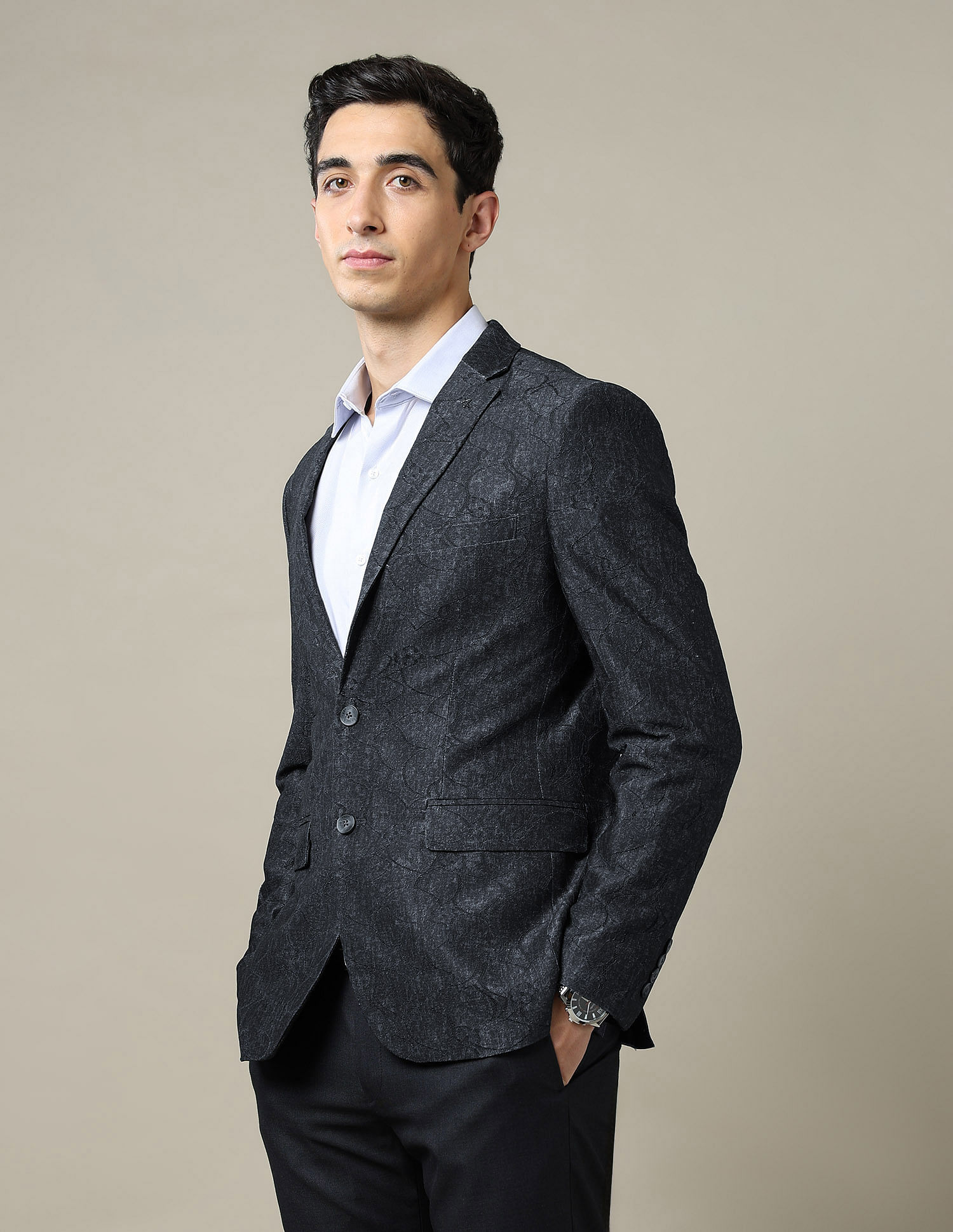 Arrow Zero Calorie Slim Fit Textured 1851 Blazer
