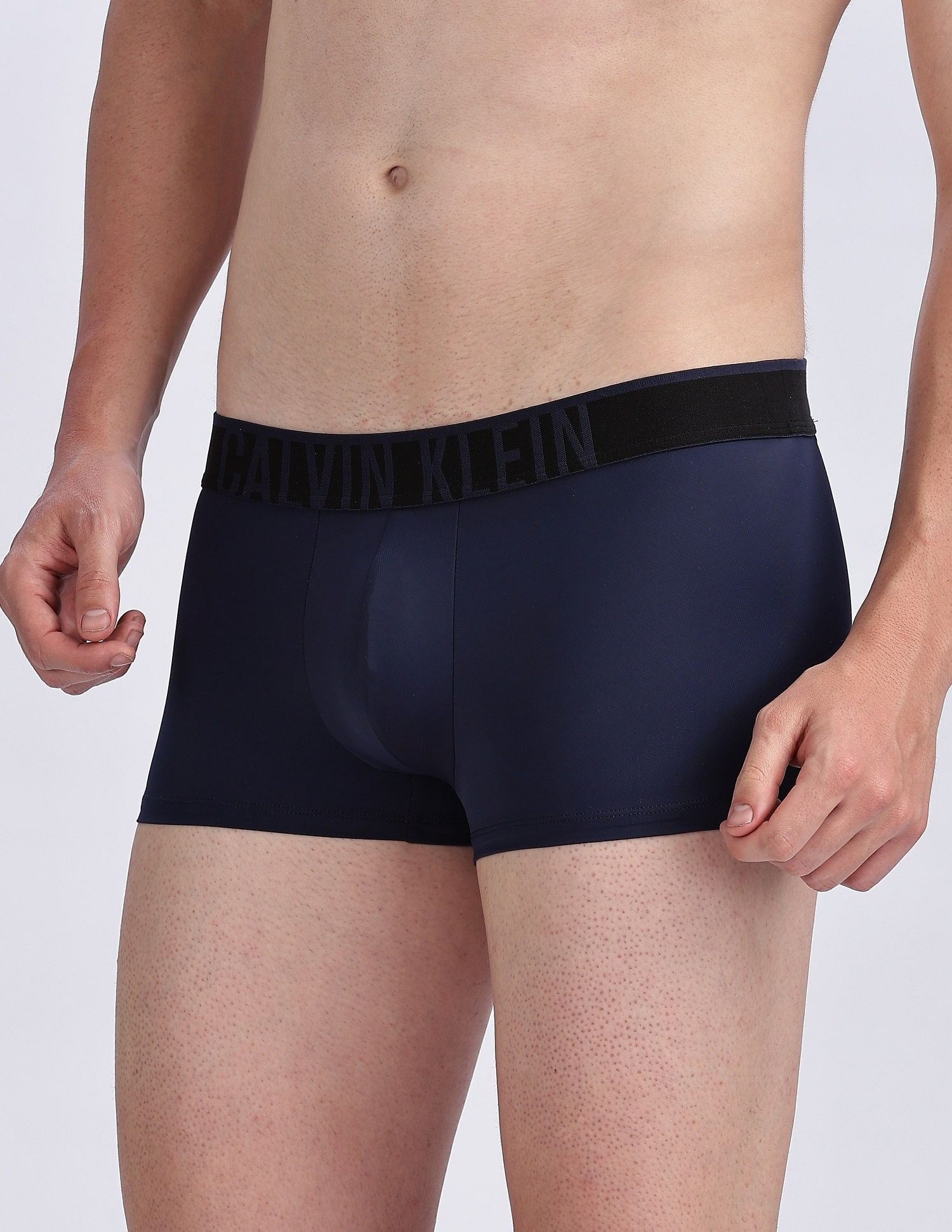 Calvin Klein Underwear Low Rise Solid Blue Trunks