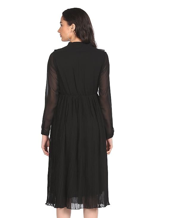 Buy Flying Machine Women Bow Neck Fit And Flare Dress - NNNOW.com
