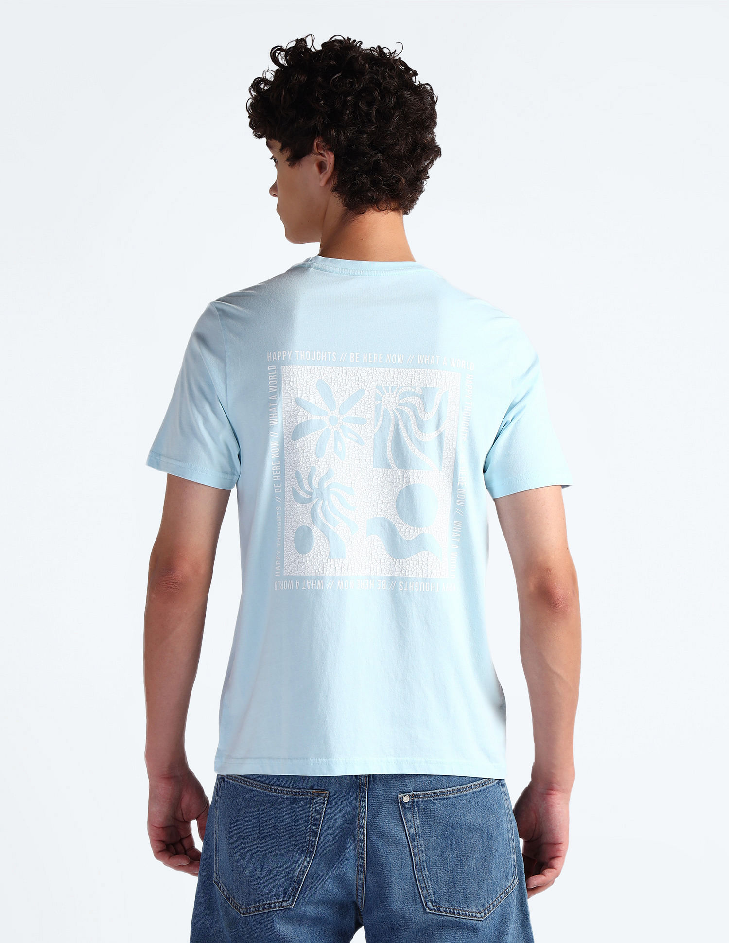 Flying Machine Graphic Print Cotton T-Shirt