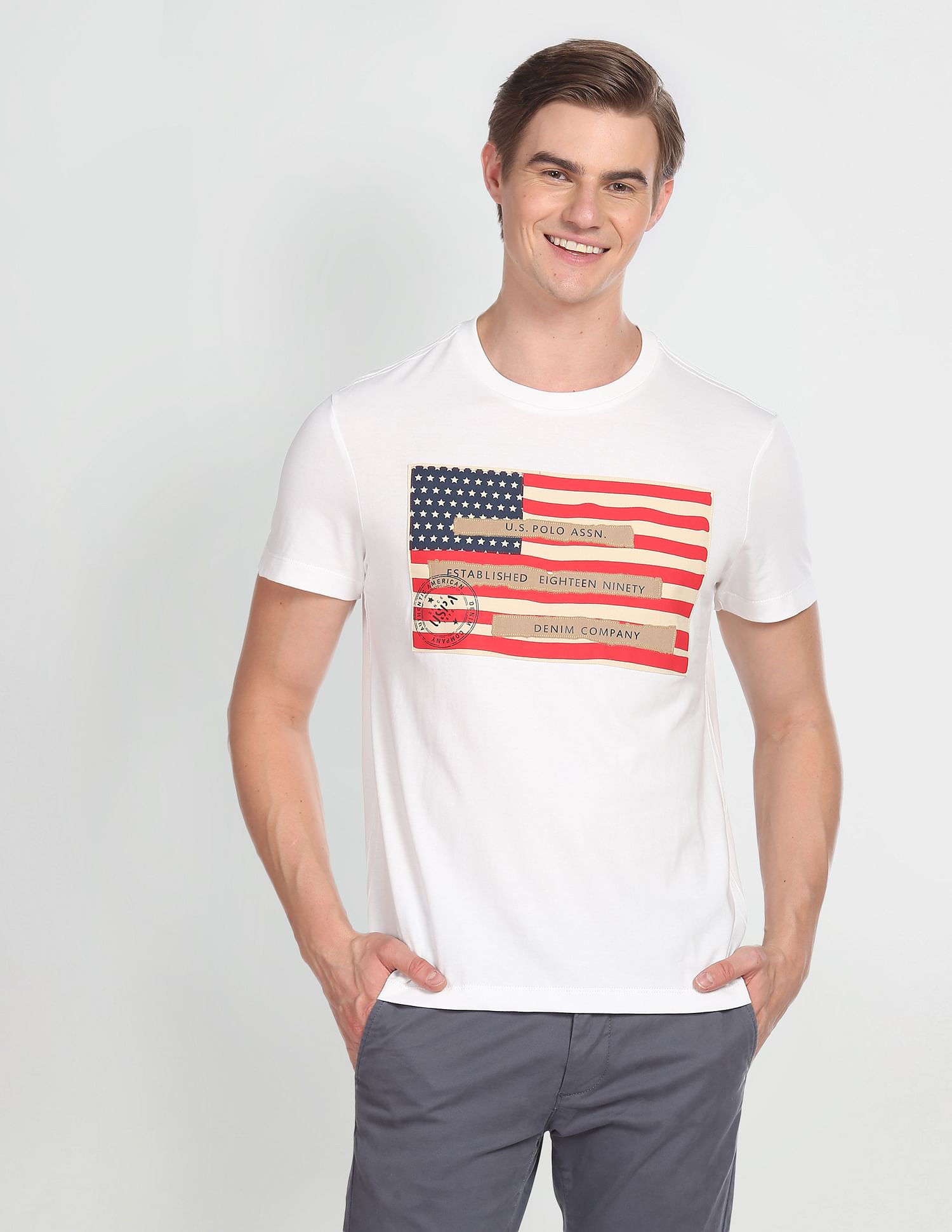 U.S. Polo Assn. Denim Co. Crew Neck Appliqued T-Shirt
