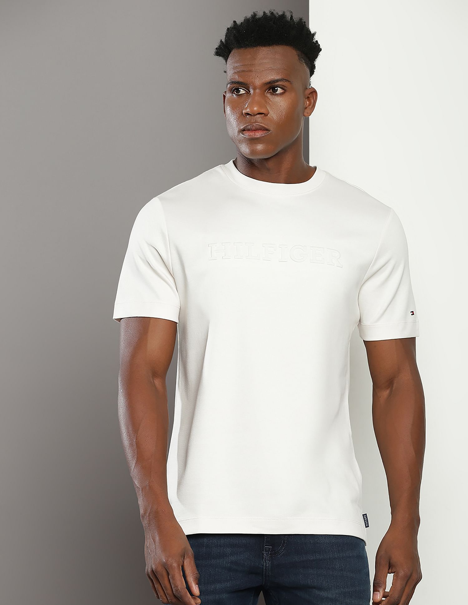 Tommy Hilfiger Embossed Monotype Pique T-Shirt