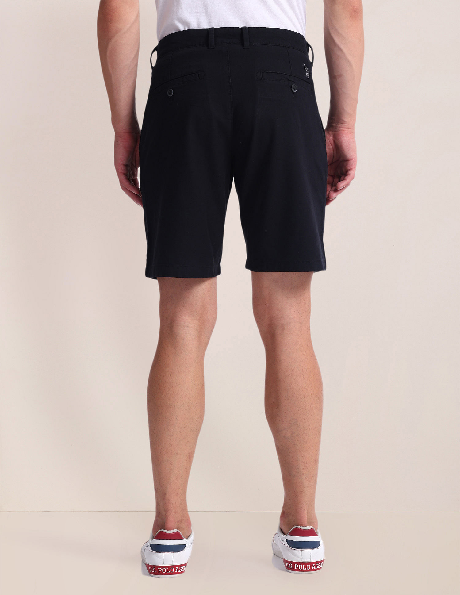 U.S. Polo Assn. Slim Straight Cotton Linen Shorts