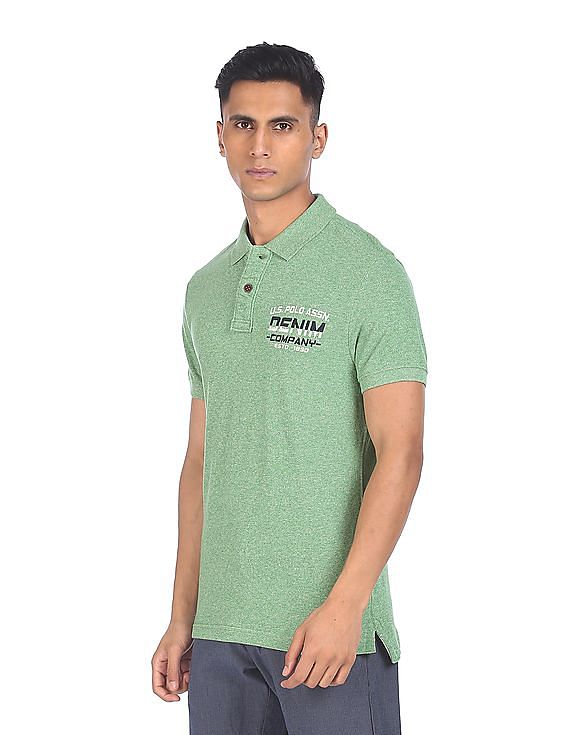U.S. Polo Assn. Denim Co. Short Sleeve Heathered Polo Shirt