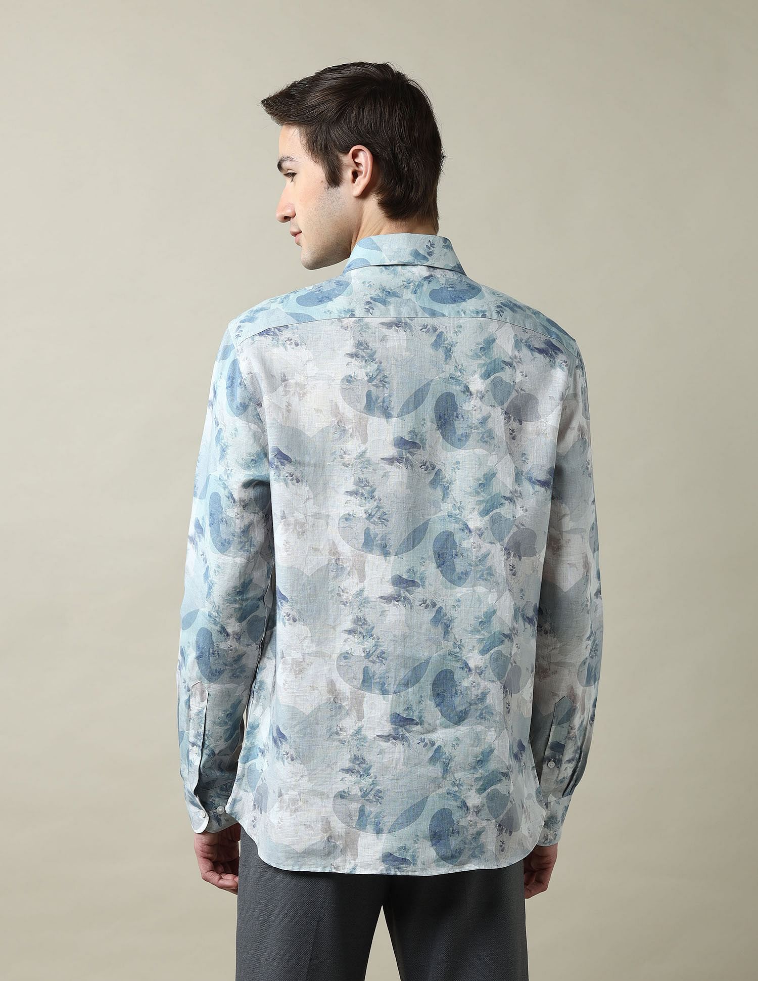 Arrow Floral Printed 1851 Linen Shirt