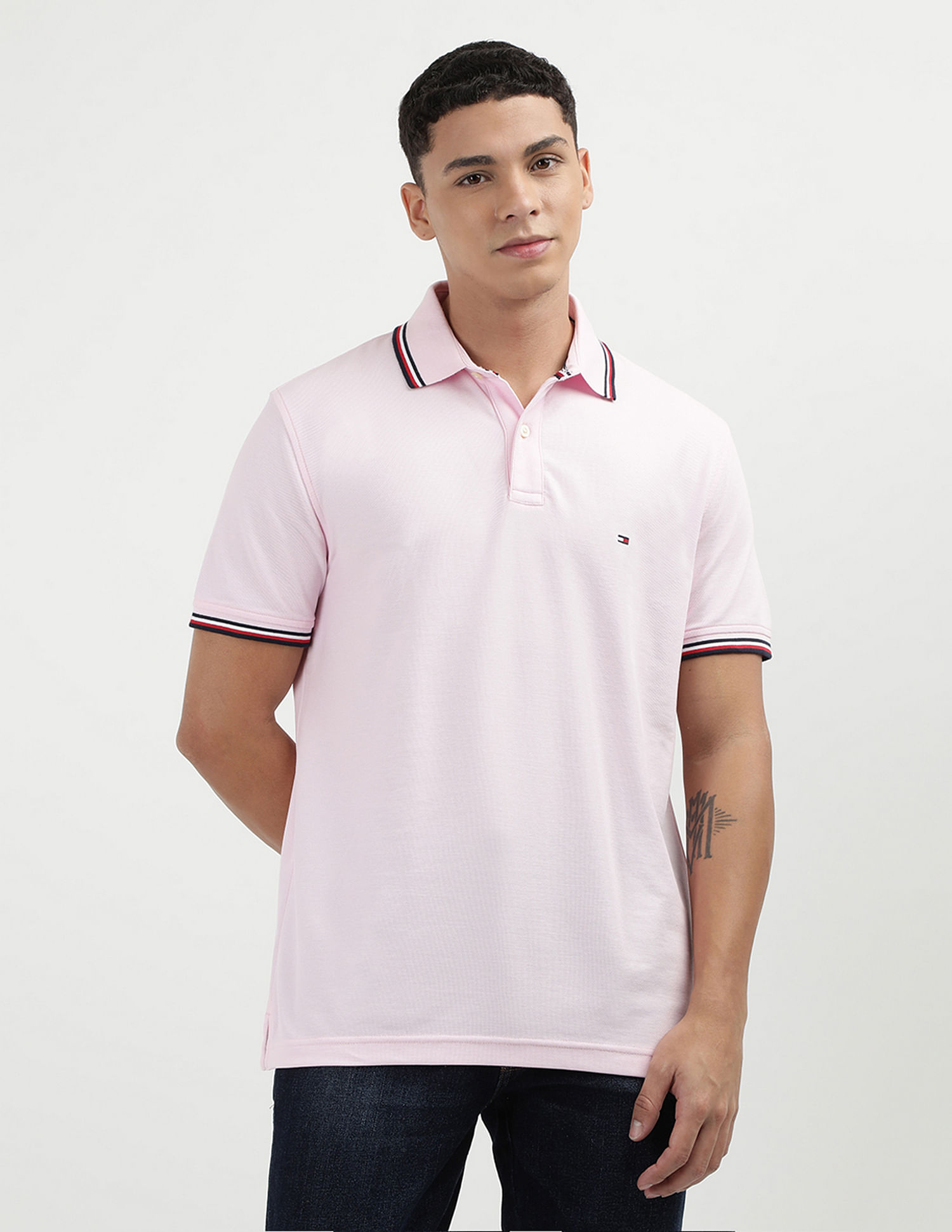Tommy Hilfiger Tipped Short Sleeve Polo Shirt