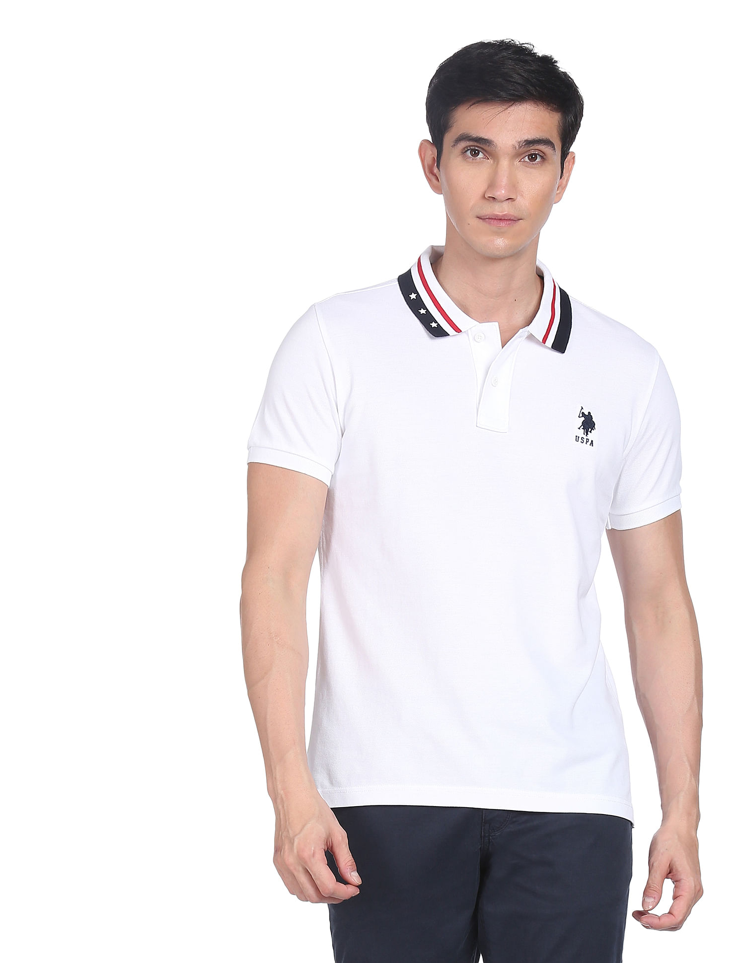 us polo t shirt collar